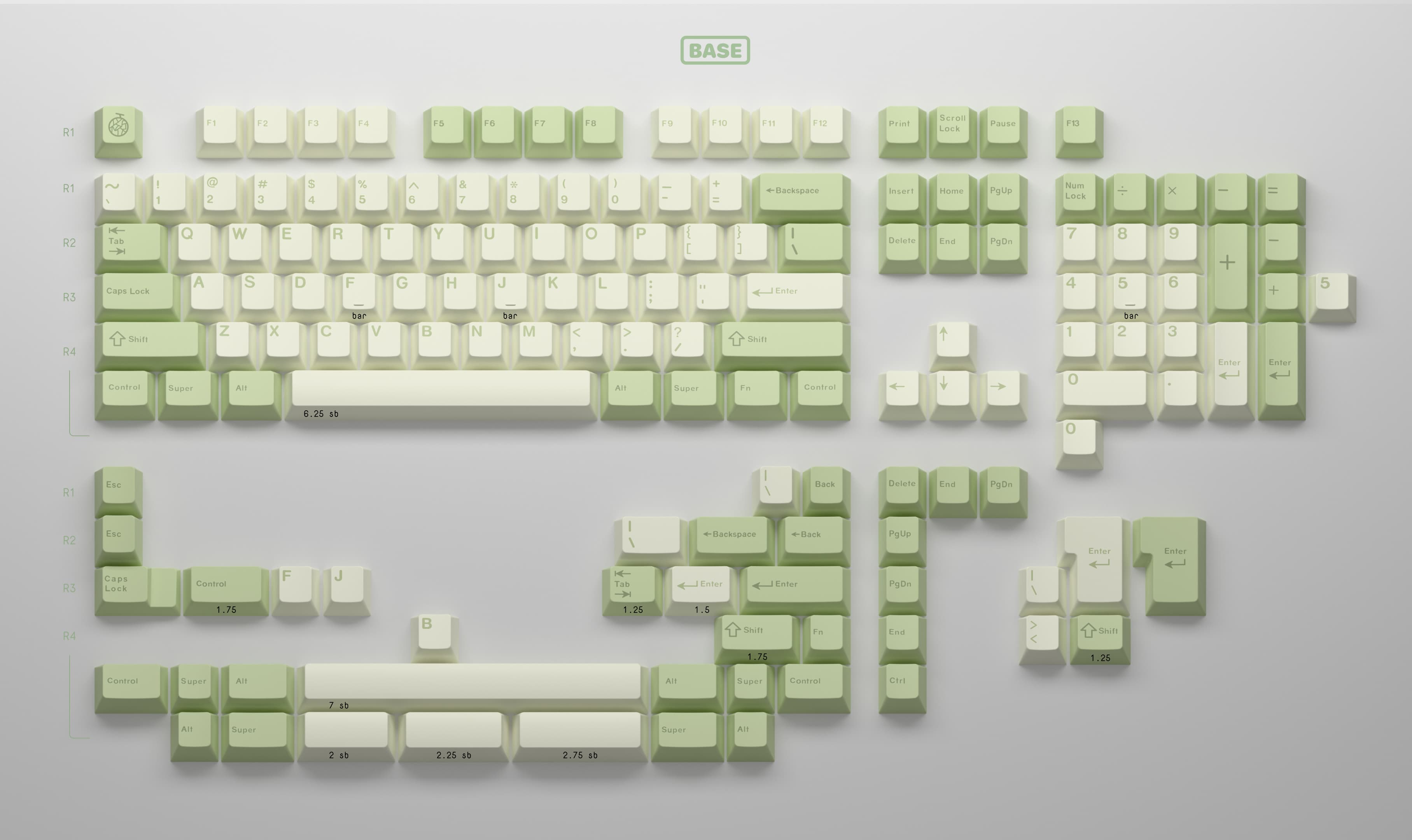 GMK CYL Melon Cream - added desk mats, new renders image 2