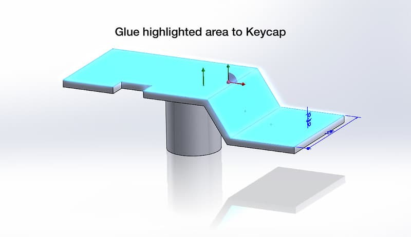 Stepped Caps Lock Adapter - GMK/Cherry Profile image 2