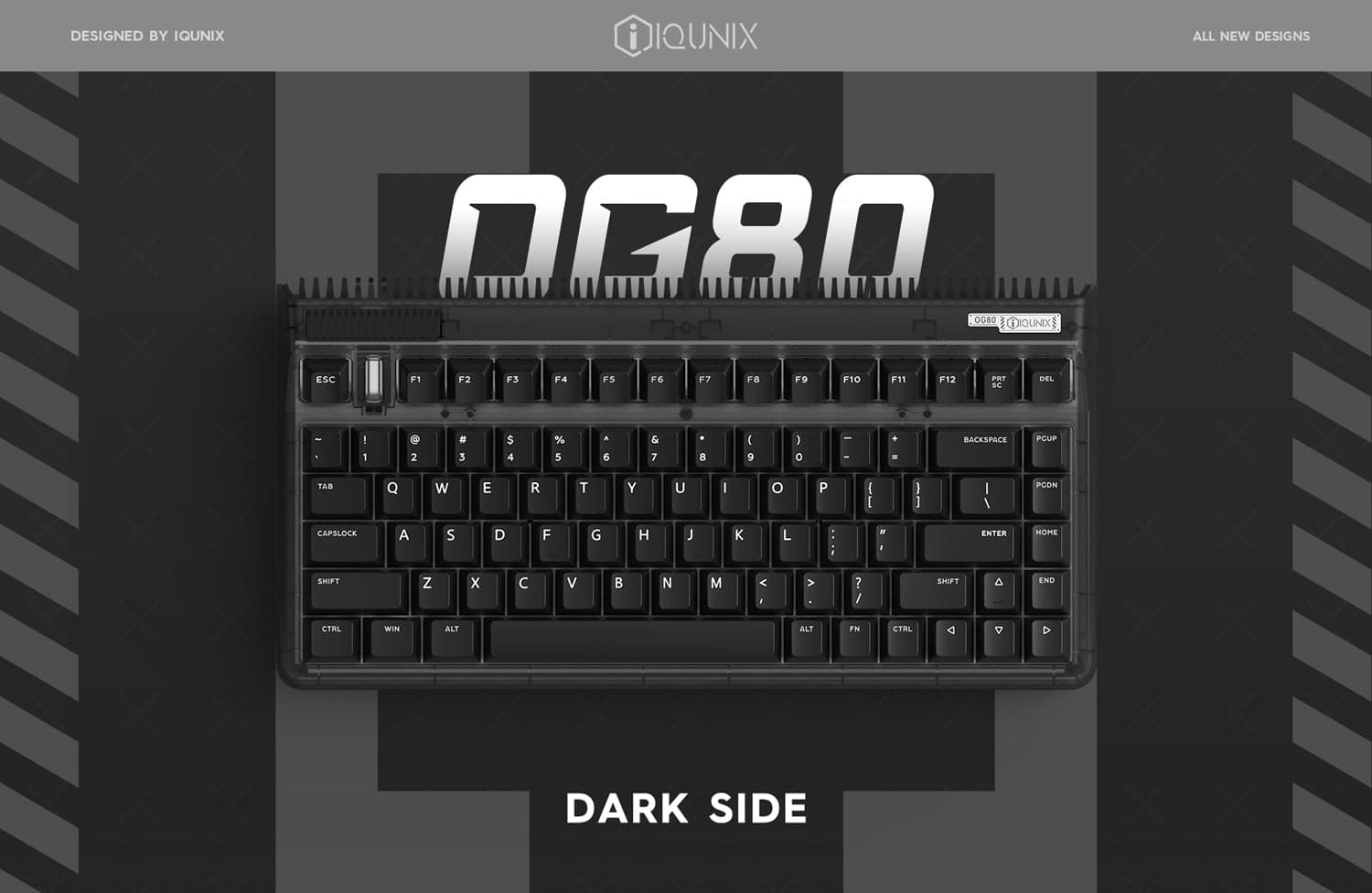 IQUNIX OG80 Dark Side Mechanical Keyboard | Cool Translucent Case