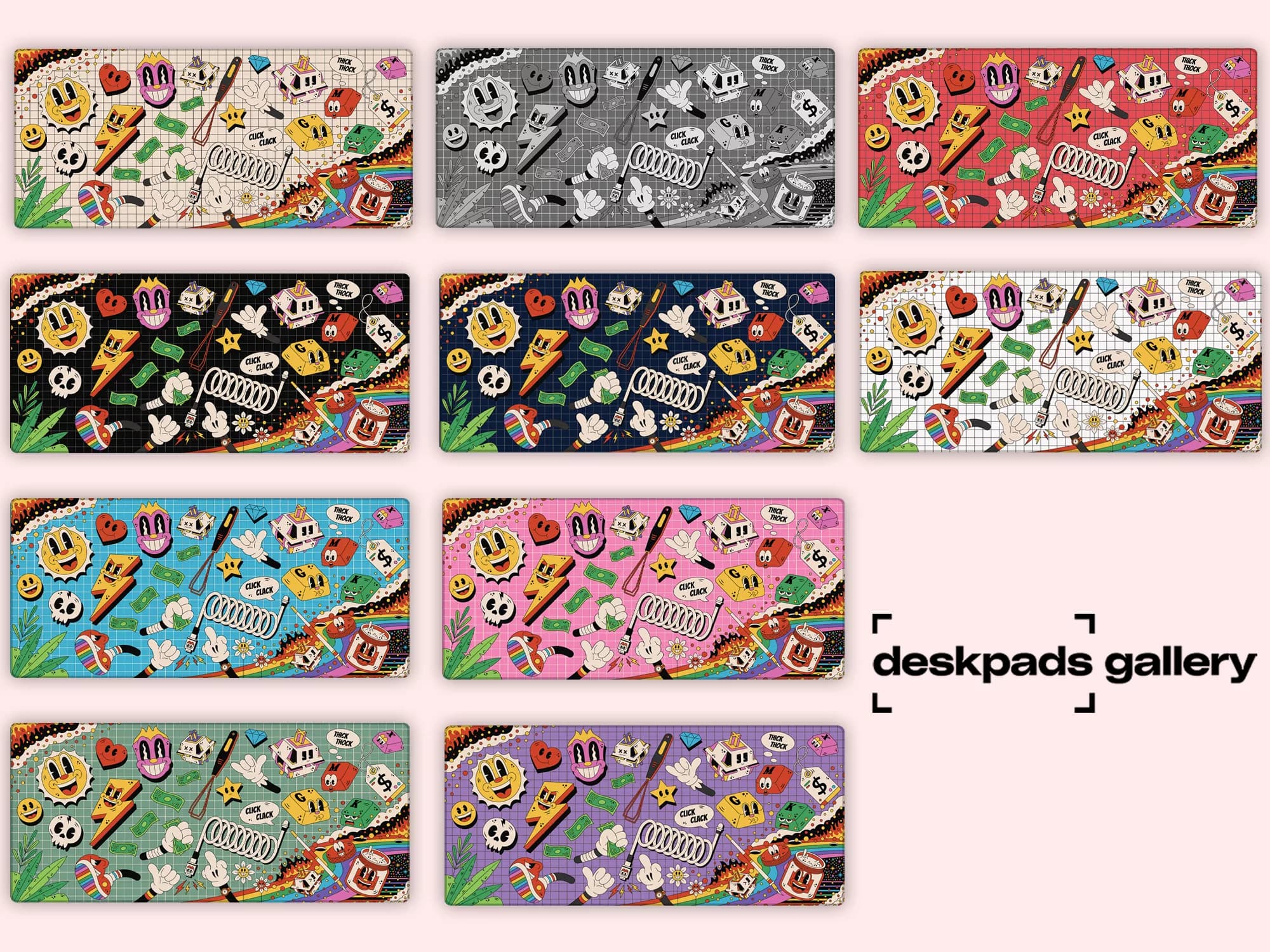 Rubberhose Keyboard Parts deskpads