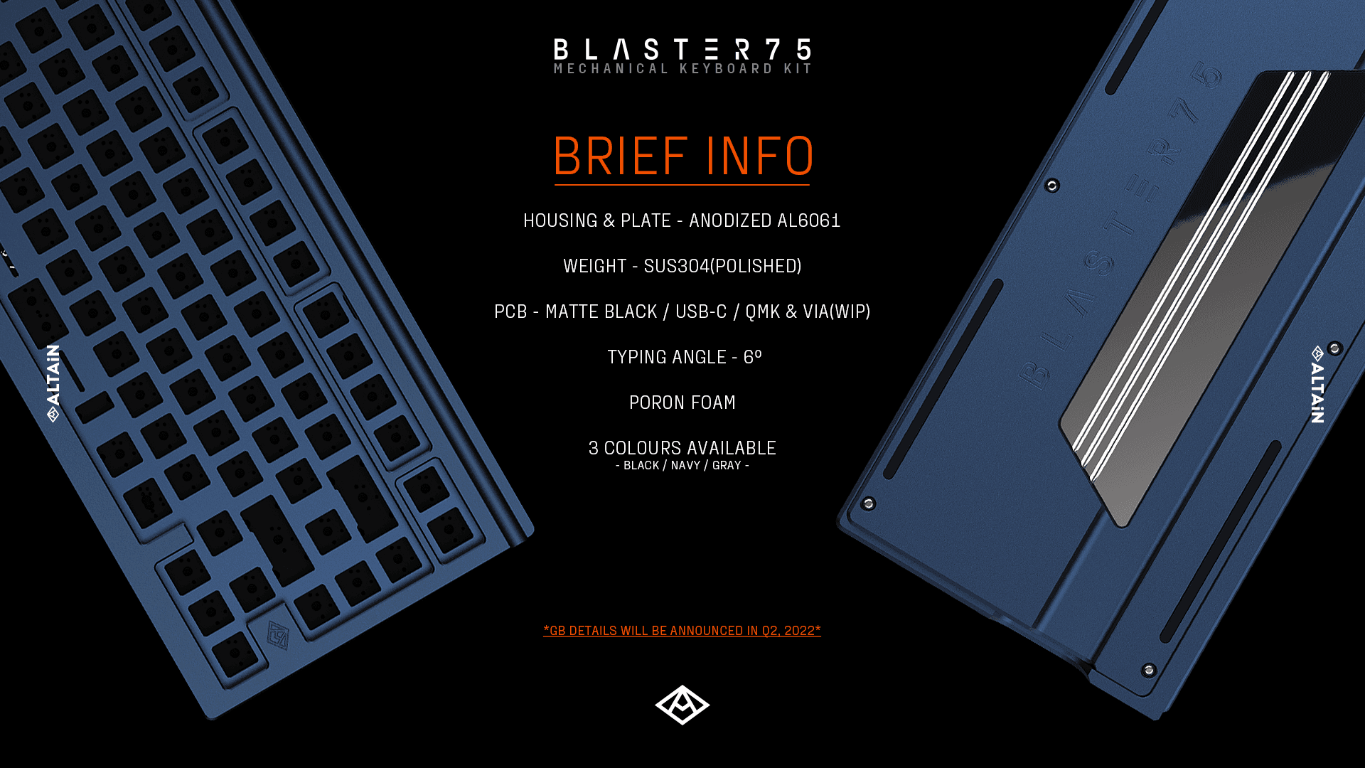 BLASTER75 by ALTAiN - 75% Top-Mount, Pen Holder Board Oct. 2022 Update) image 12