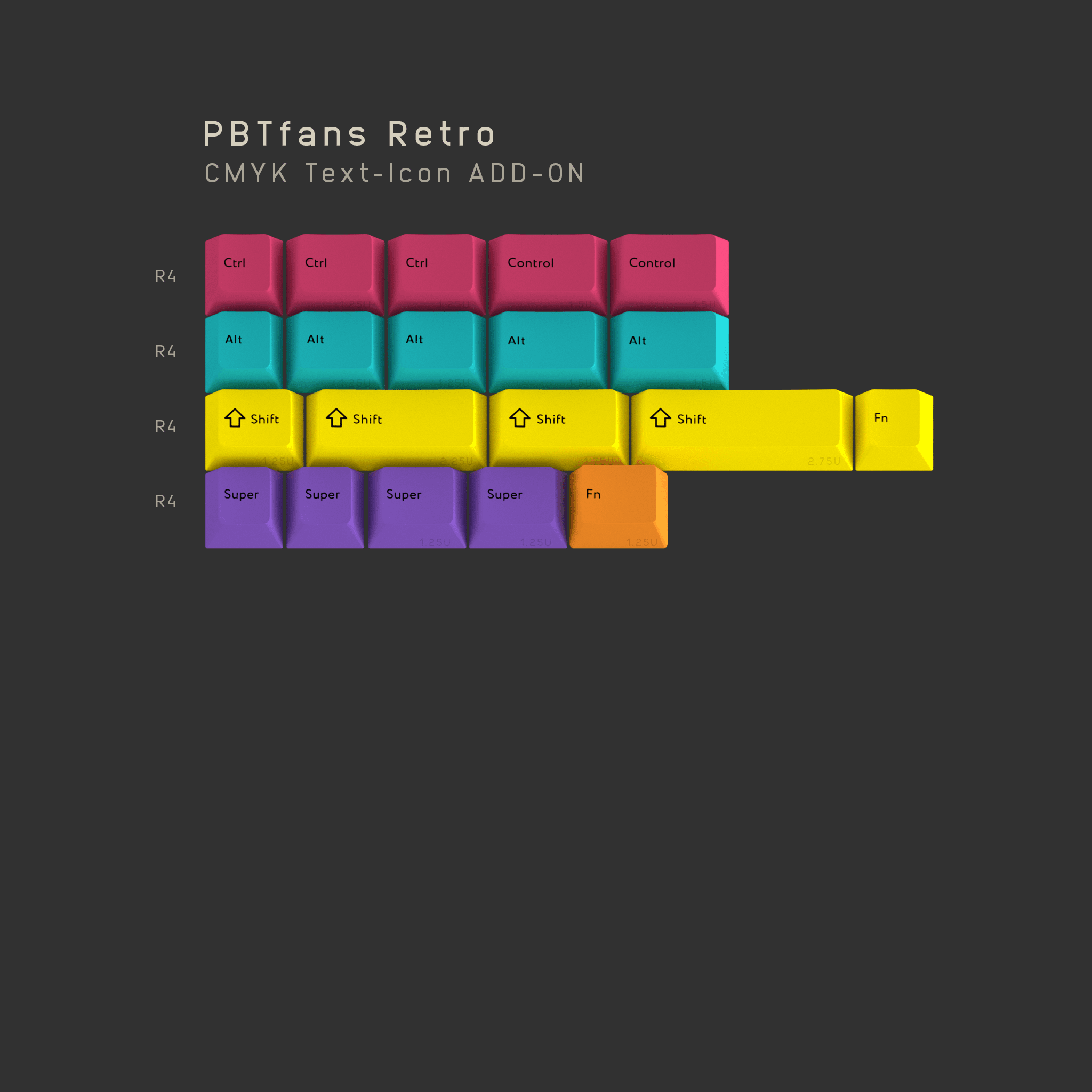 PBTfans Retro | Beige Doubleshot PBT | CMYK & RGBYK Add-on |Added More Kits image 4
