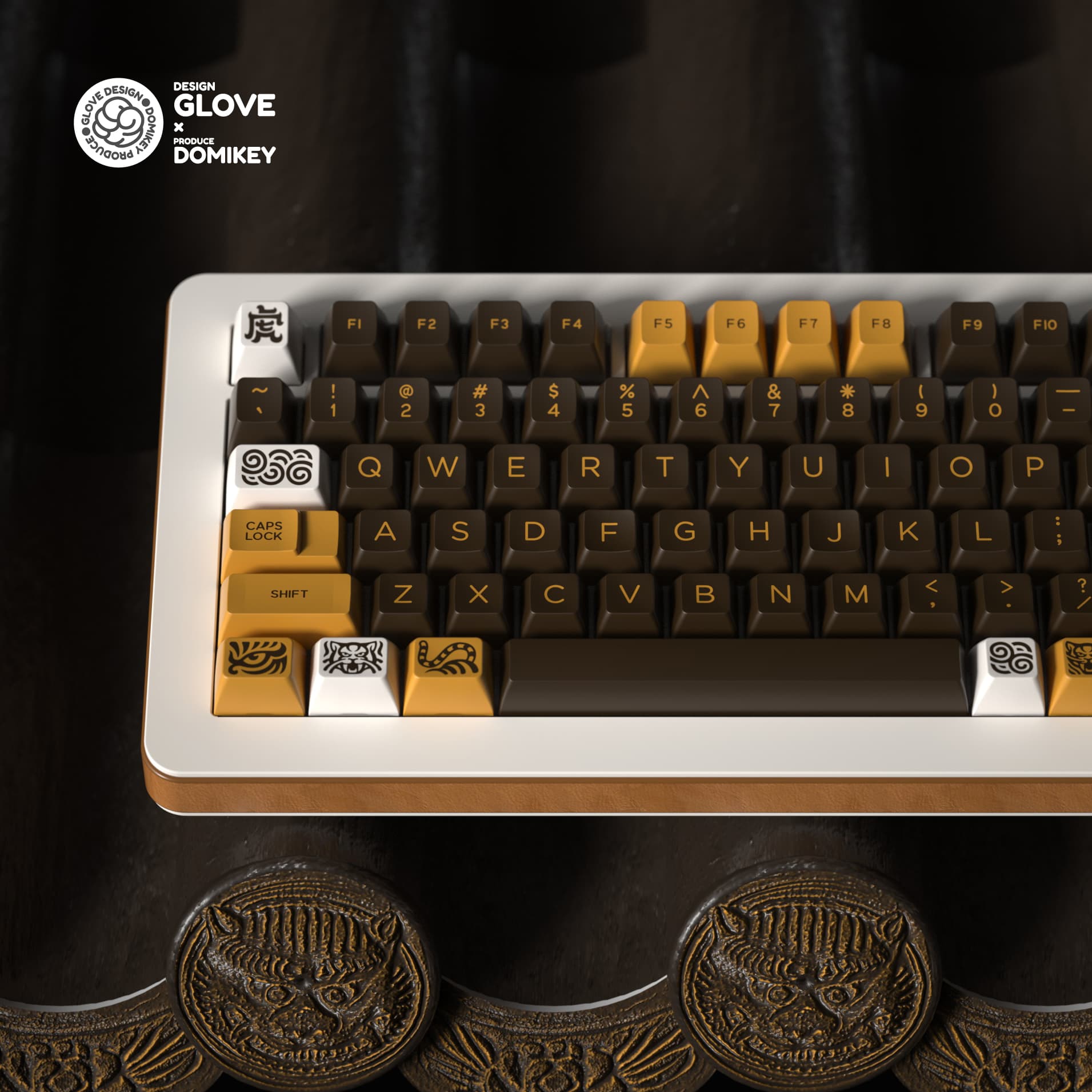 DOMIKEY X GLOVE TIGER SA PROFILE ABS DOUBLESHOT KEYCAPS image 16