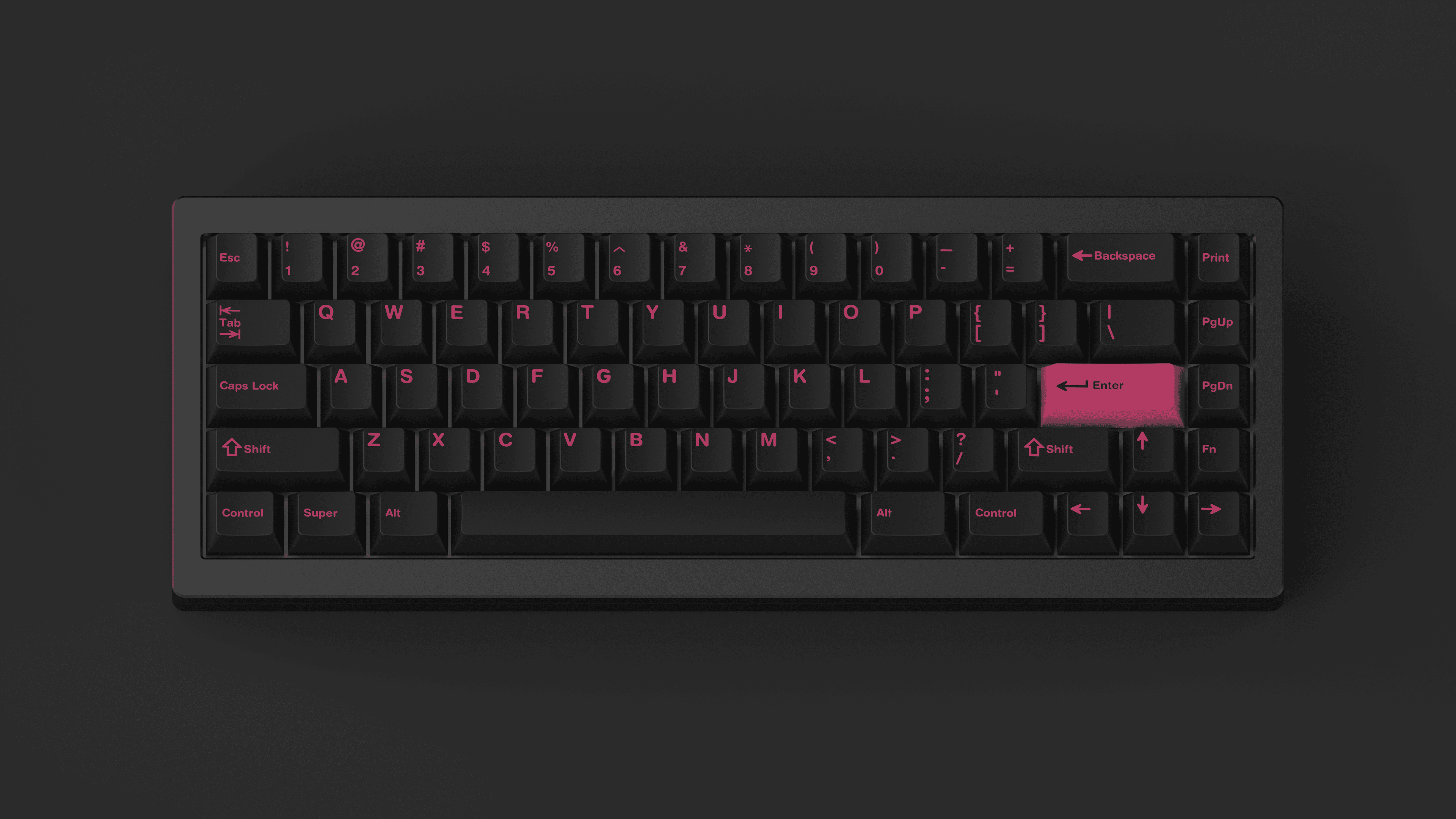 GMK Pink on Black