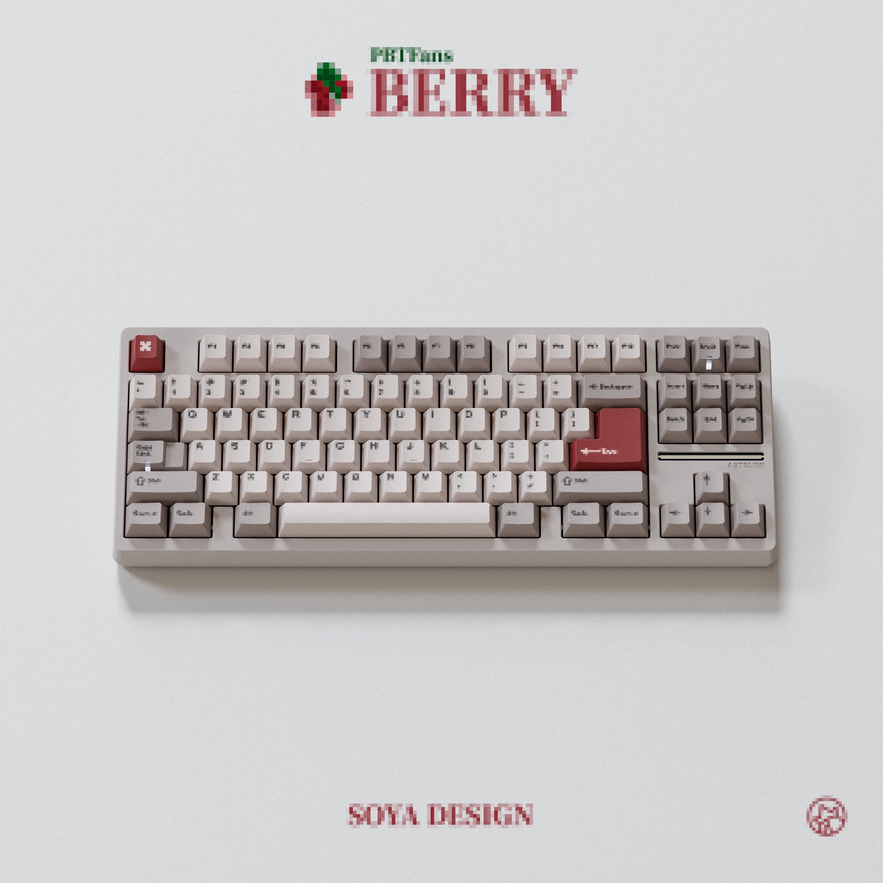 PBTFans Berry -Beige- Keycaps image 2