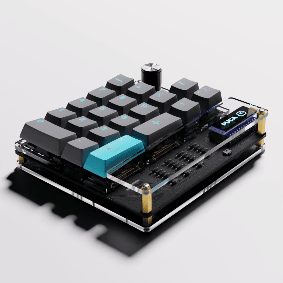 Púca - DIY Numpad Kit with OLED, Rotary and exposed Components