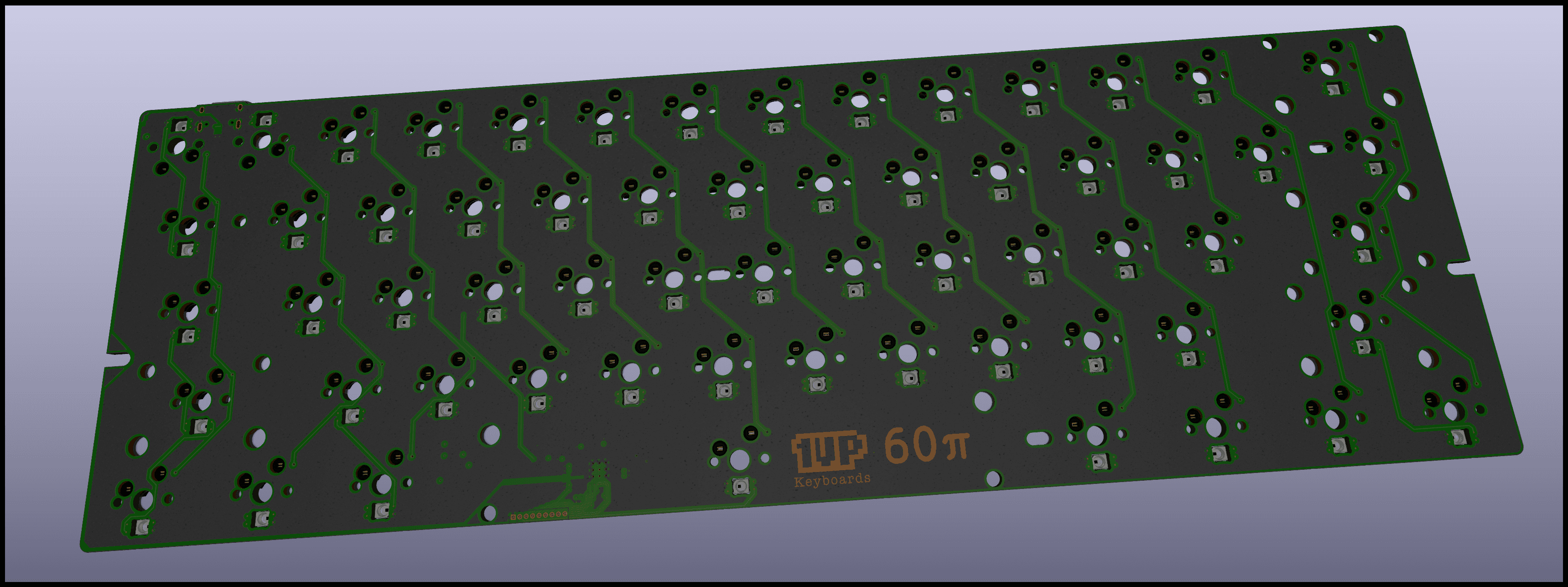 𝝅60 - a RP2040 powered 60% PCB
