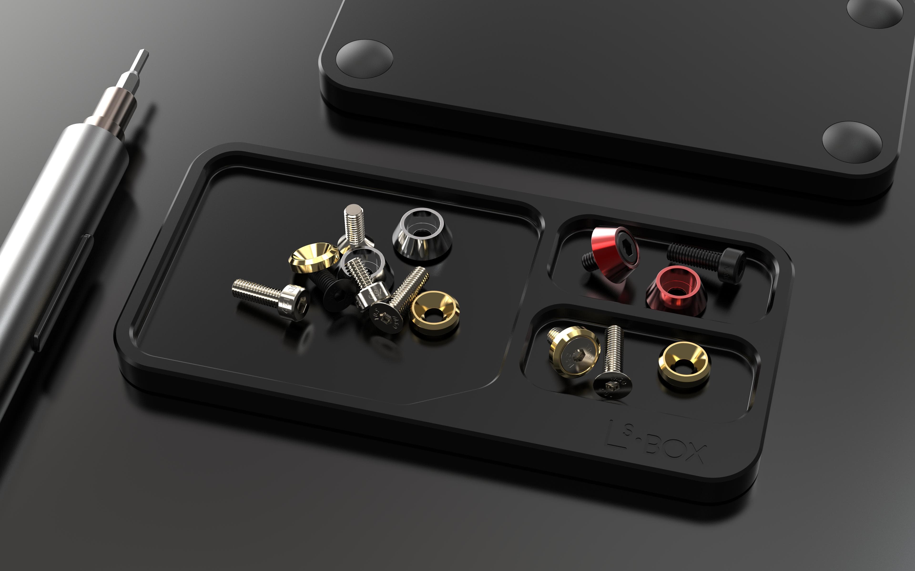 lunch tray – a metal screw tray