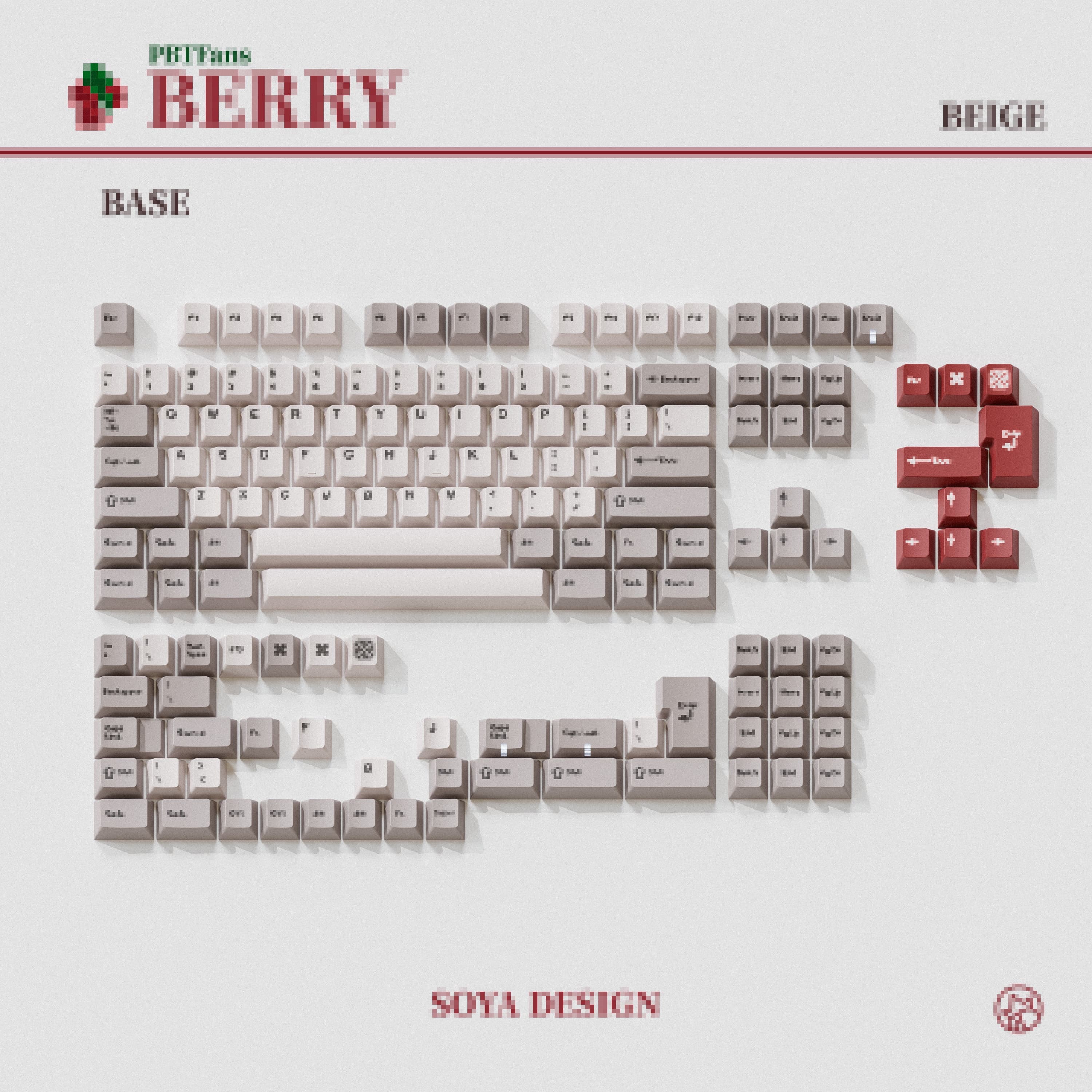 PBTFans Berry -Beige- Keycaps image 10