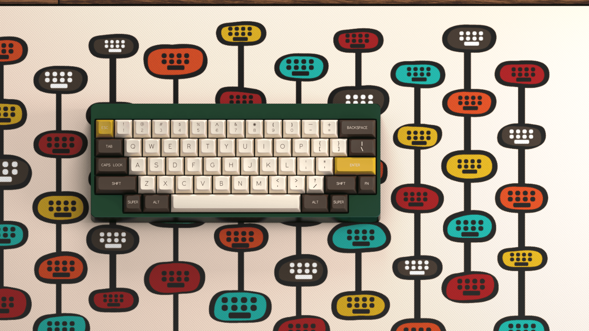 SA Midcentury Modern - *Mats added* Retro beige/brown set image 18