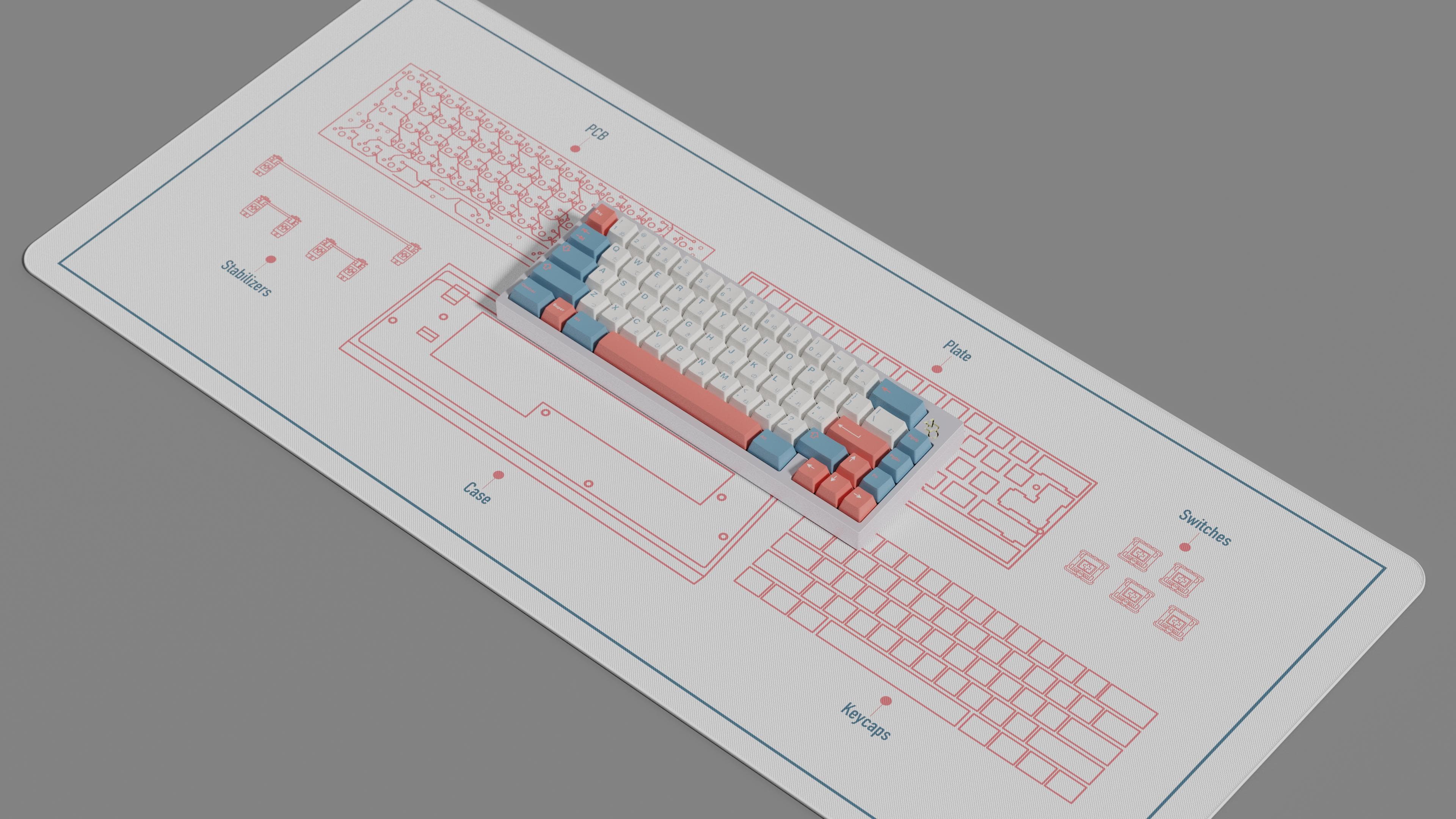 Keeb Anatomy Deskmat [Updated design base on feedback] image 12