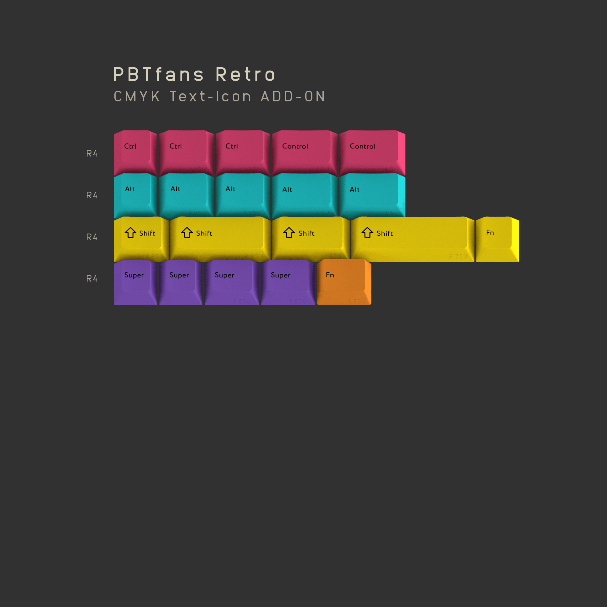 PBTfans Retro | Beige Doubleshot PBT | CMYK & RGBYK Add-on |Added More Kits image 6