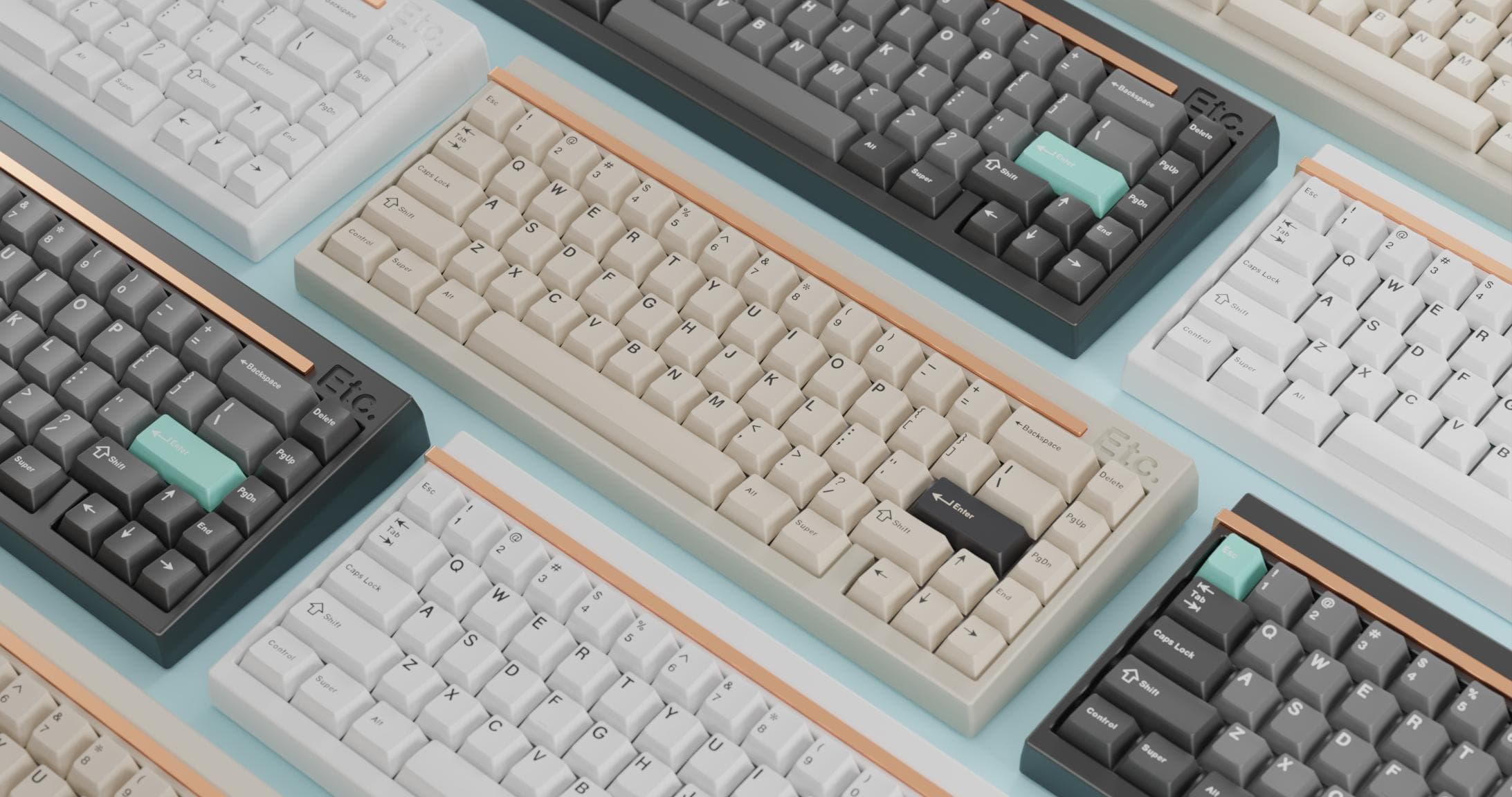 Etcetera - 65% Plateless PCB-top-mount with leaf-spring(New Sound Test!)