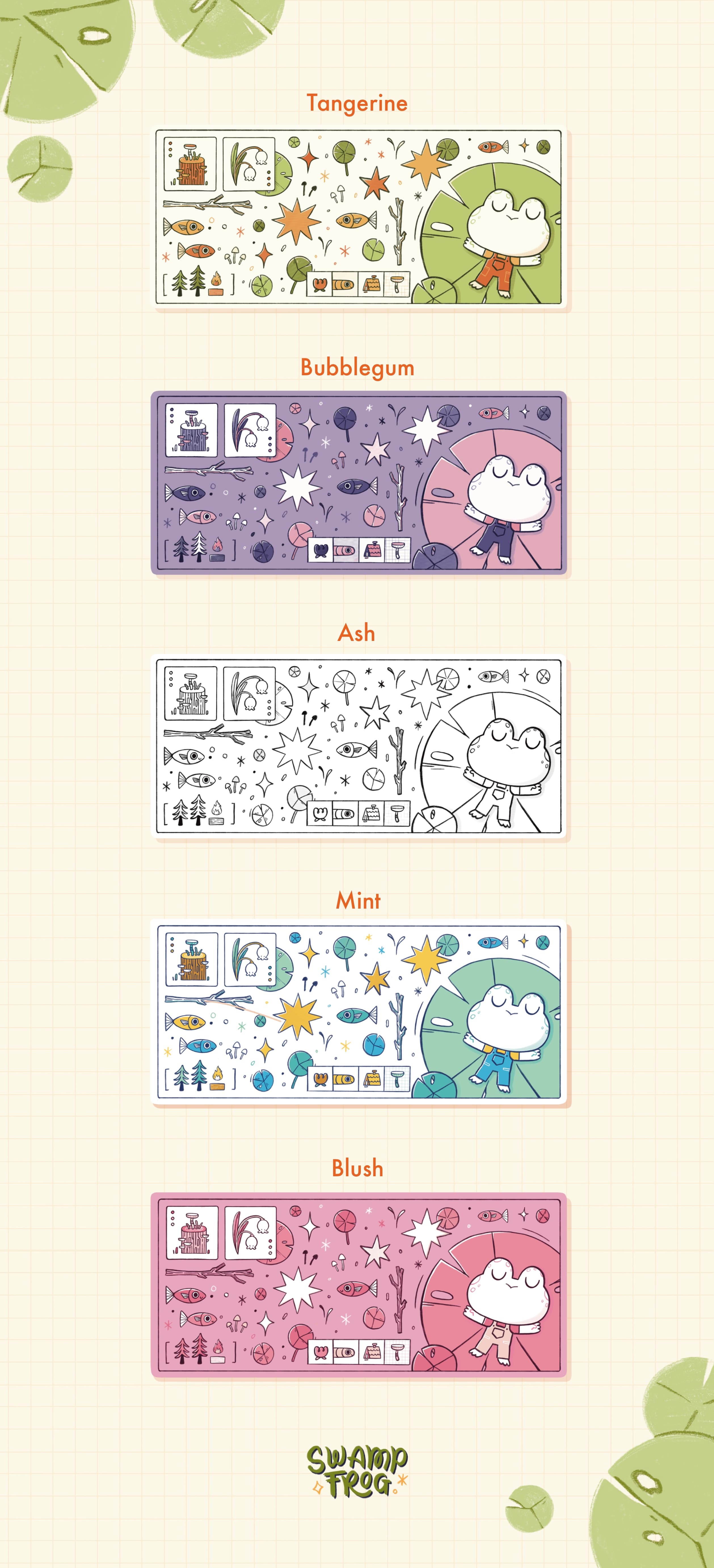 Swamp Frog Desk Mat [Added colorways(now 5!) and vendors list!] image 2