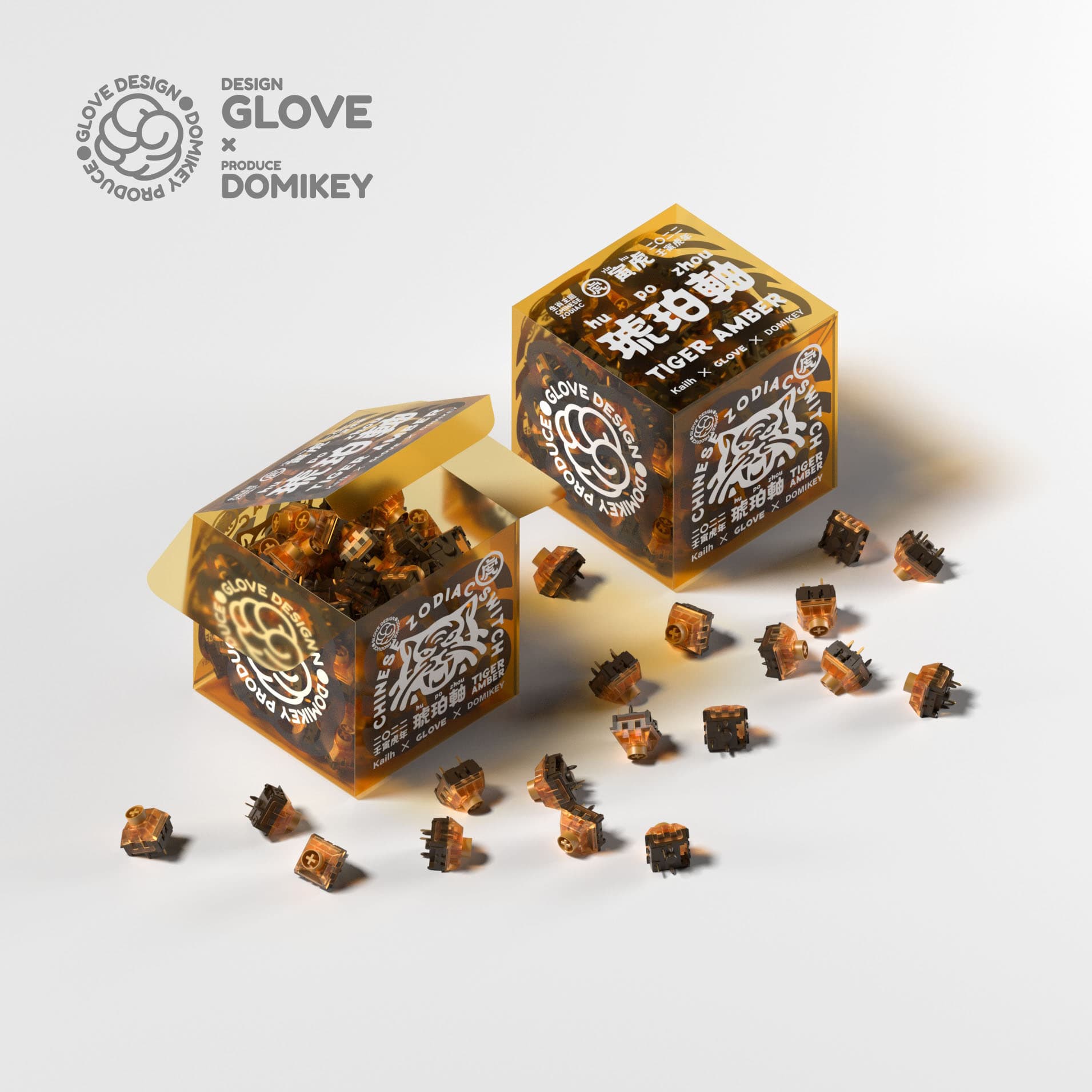 DOMIKEY X GLOVE TIGER SA PROFILE ABS DOUBLESHOT KEYCAPS image 24
