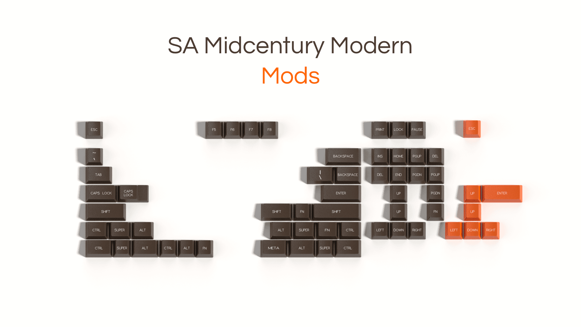 SA Midcentury Modern - *Mats added* Retro beige/brown set image 9