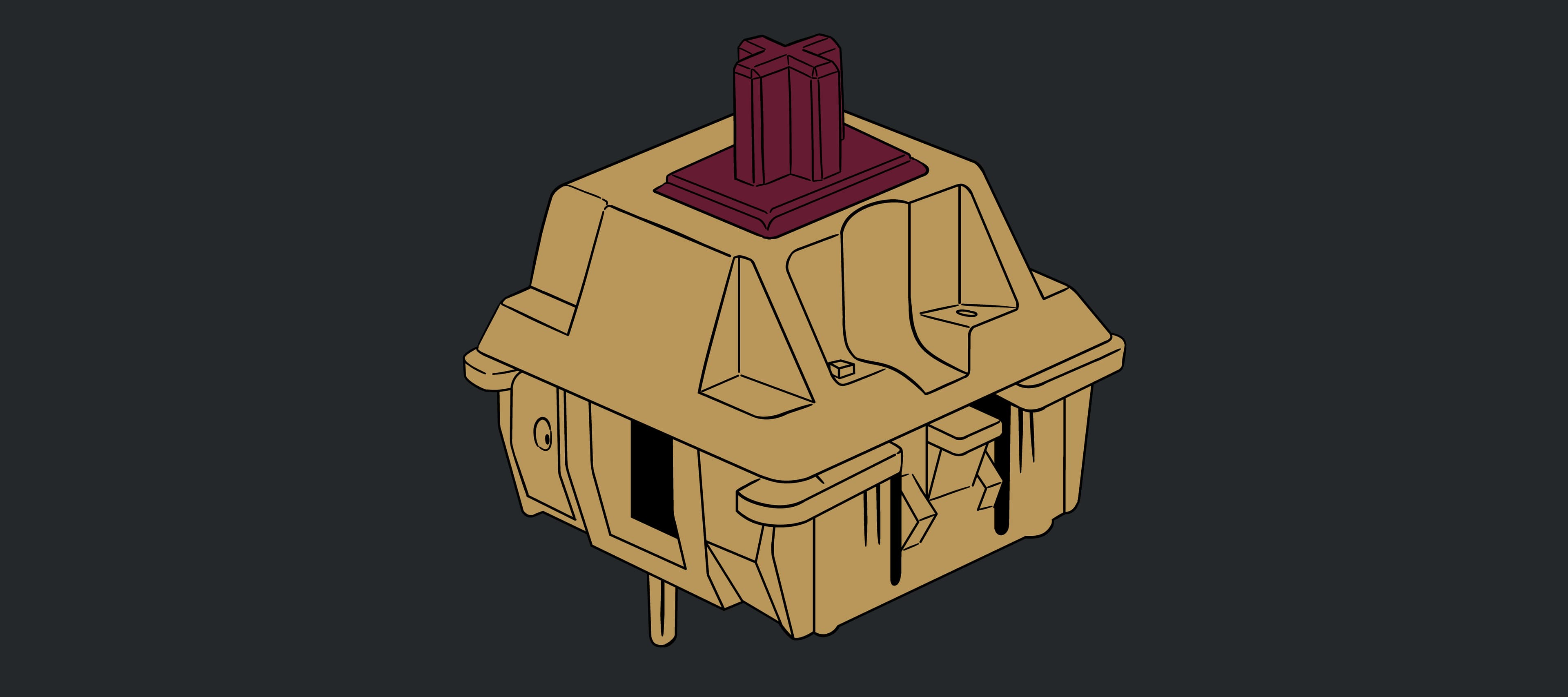 Bushi - Tactile switch based from GMK Red Samurai's color