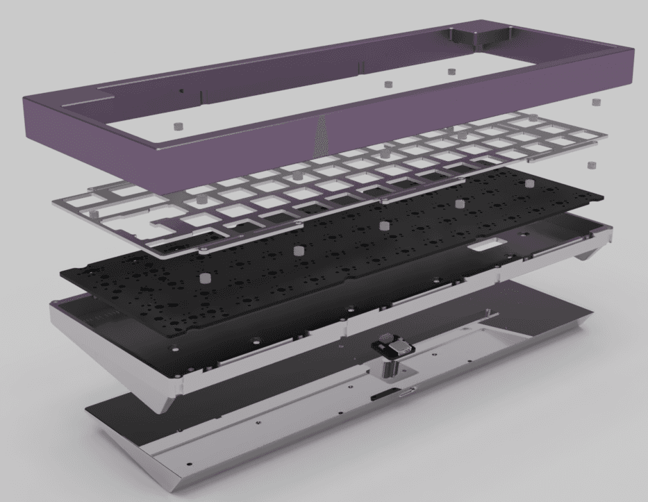 AENA HHKB(60%) - Silicon tube, Poron gasket, Top, Tube top image 4