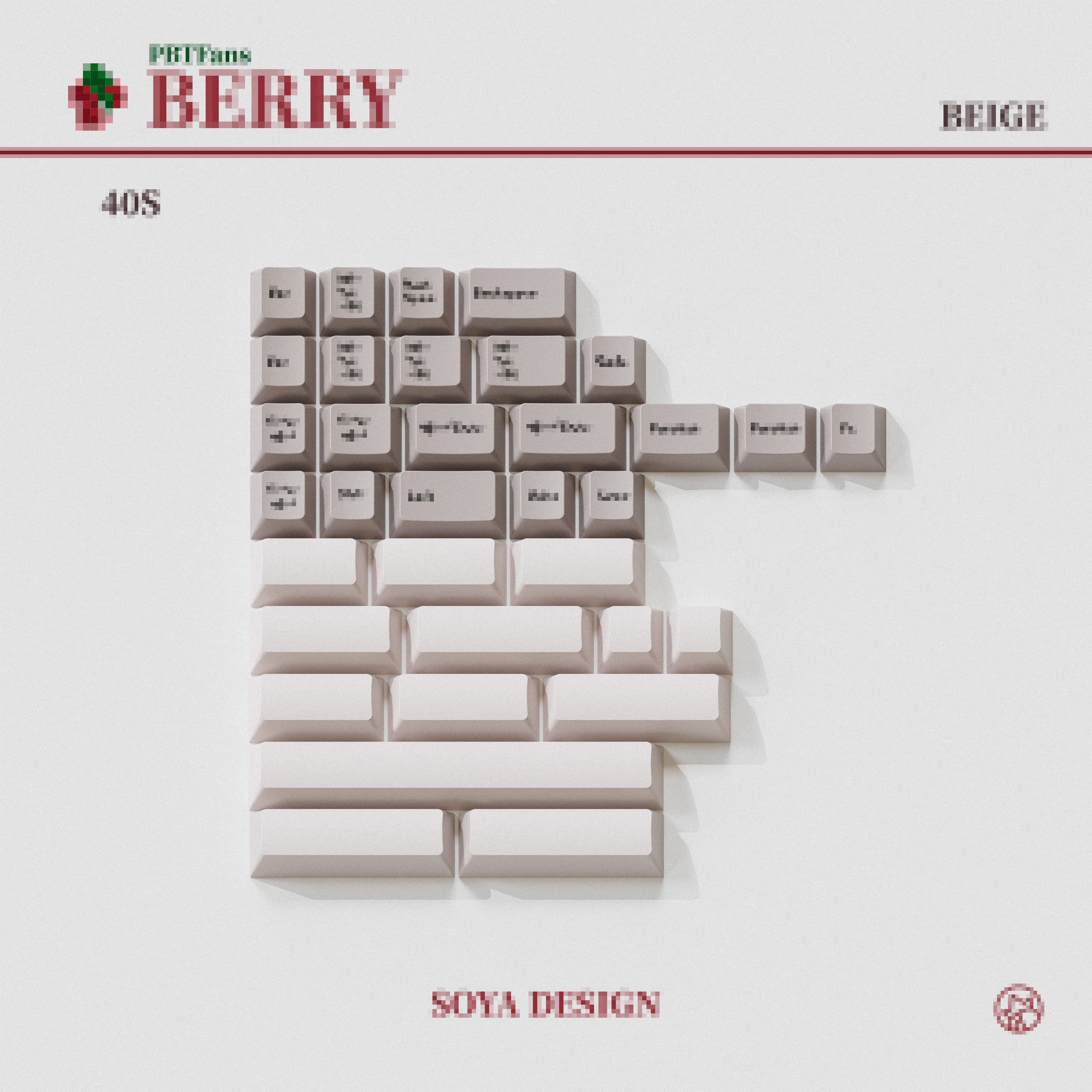 PBTFans Berry -Beige- Keycaps image 15