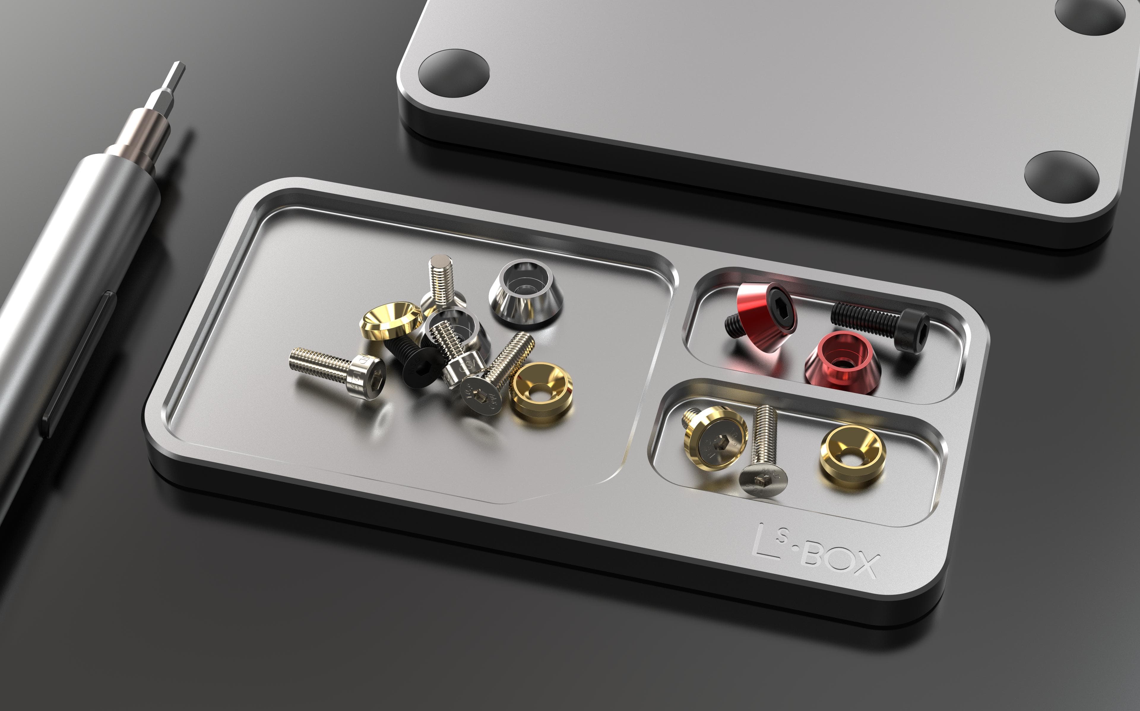 lunch tray – a metal screw tray image 3