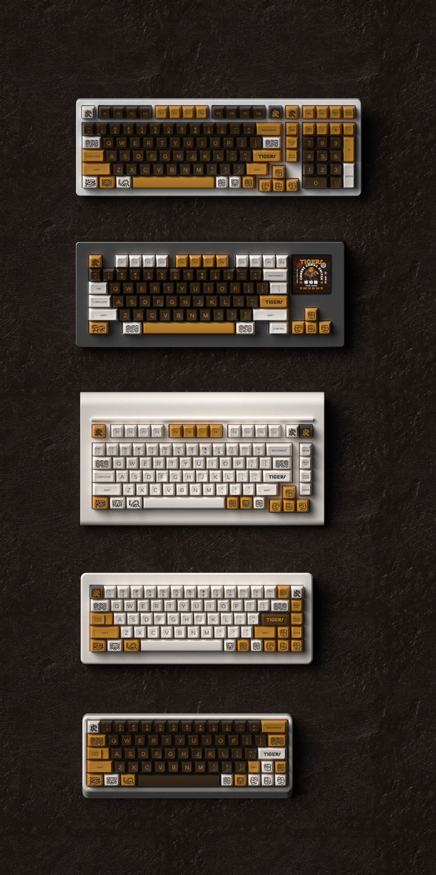 DOMIKEY X GLOVE TIGER SA PROFILE ABS DOUBLESHOT KEYCAPS image 19