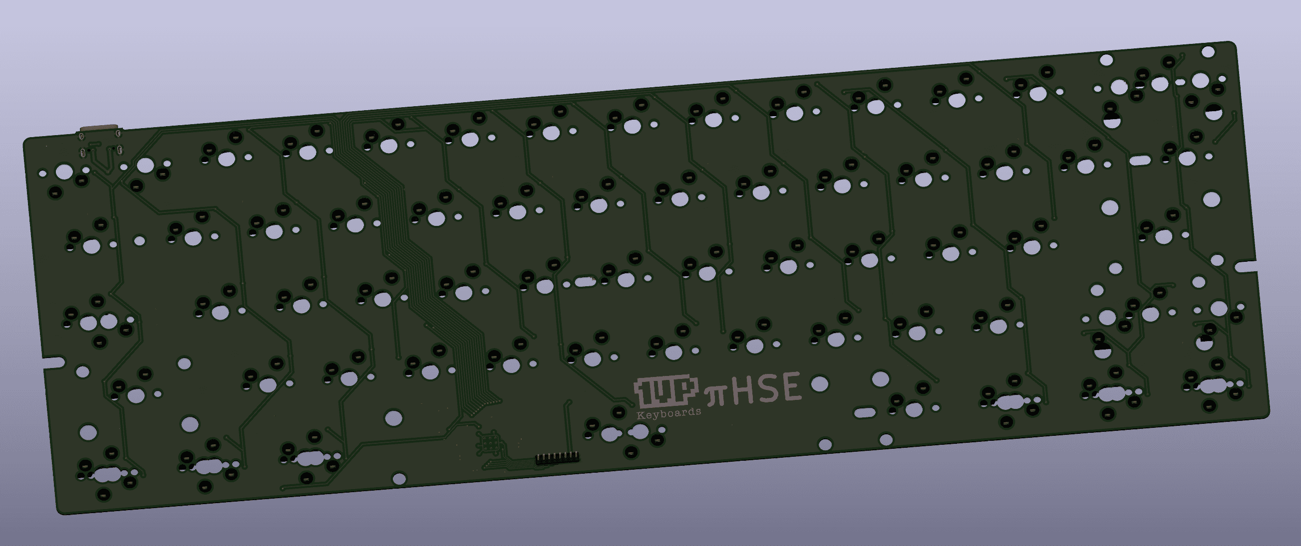 𝝅60 - a RP2040 powered 60% PCB image 3