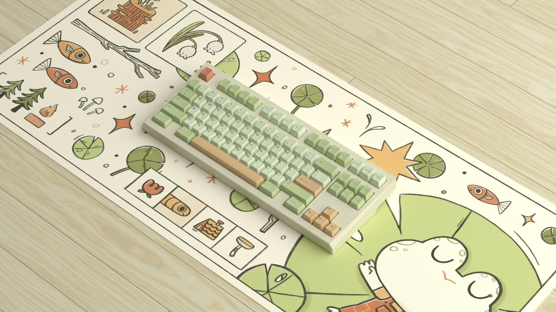 Swamp Frog Desk Mat [Added colorways(now 5!) and vendors list!] image 4