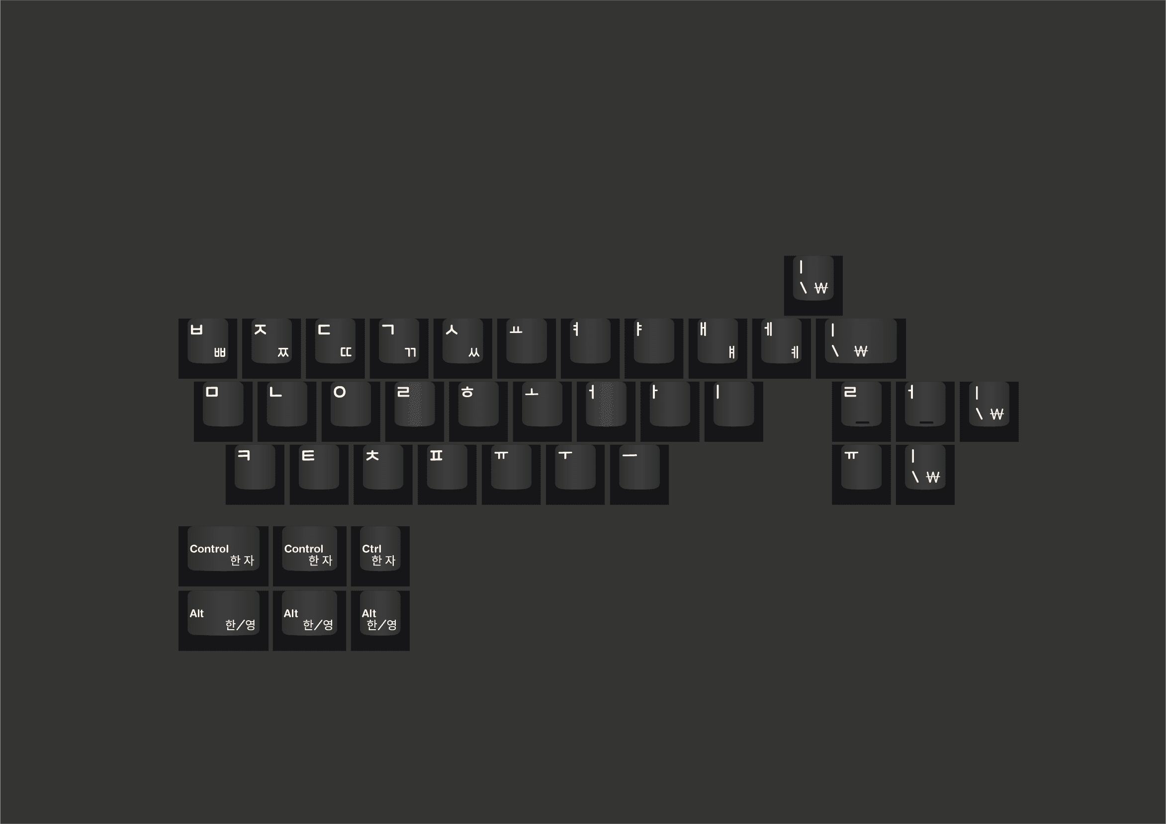 GMK Mono Hangul Add-On Kits (BoW, WoB, OG Beige) image 2