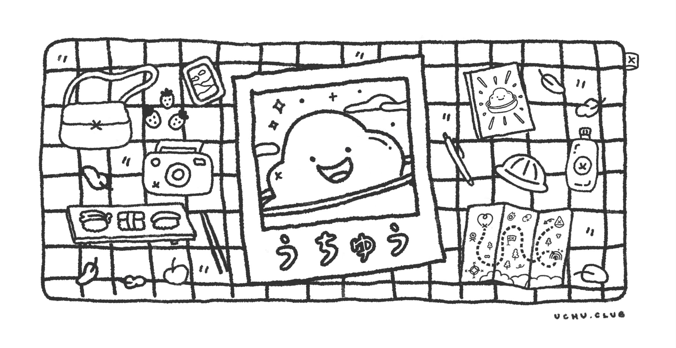 うちゅうのピクニック(uchu no pikuniku) Desk Mat - INSTOCK image 5