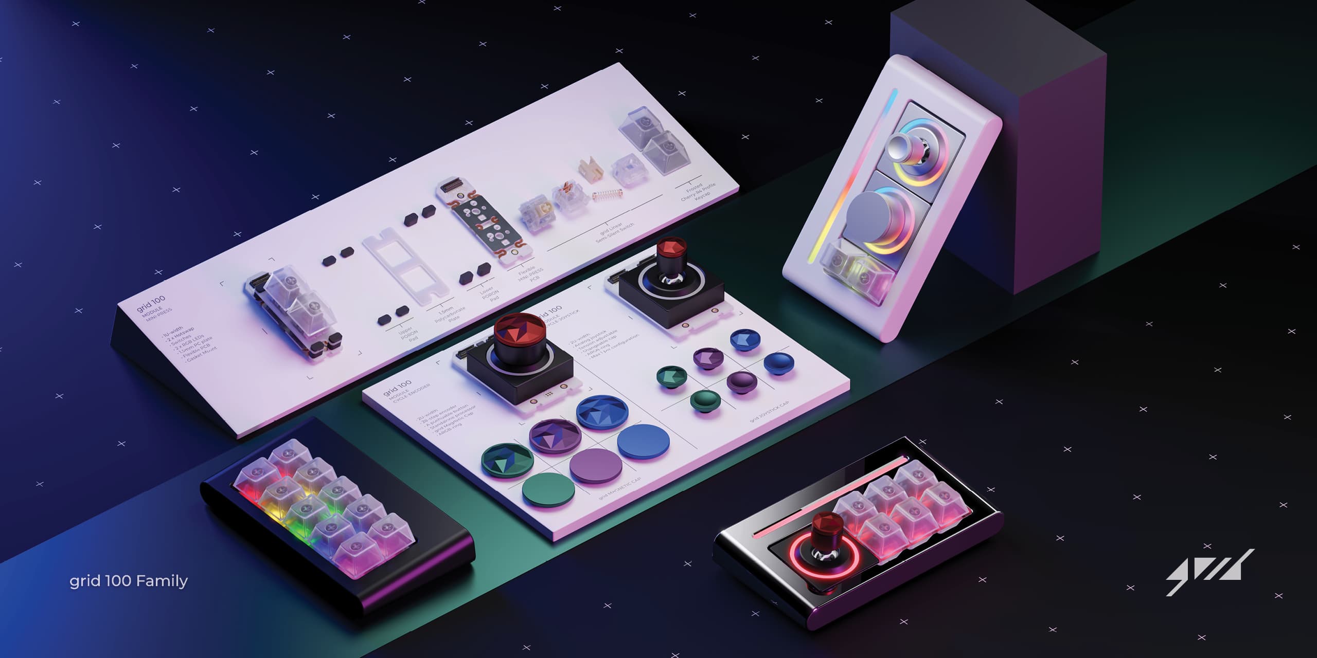 grid 100, 10% modular keypad image 5