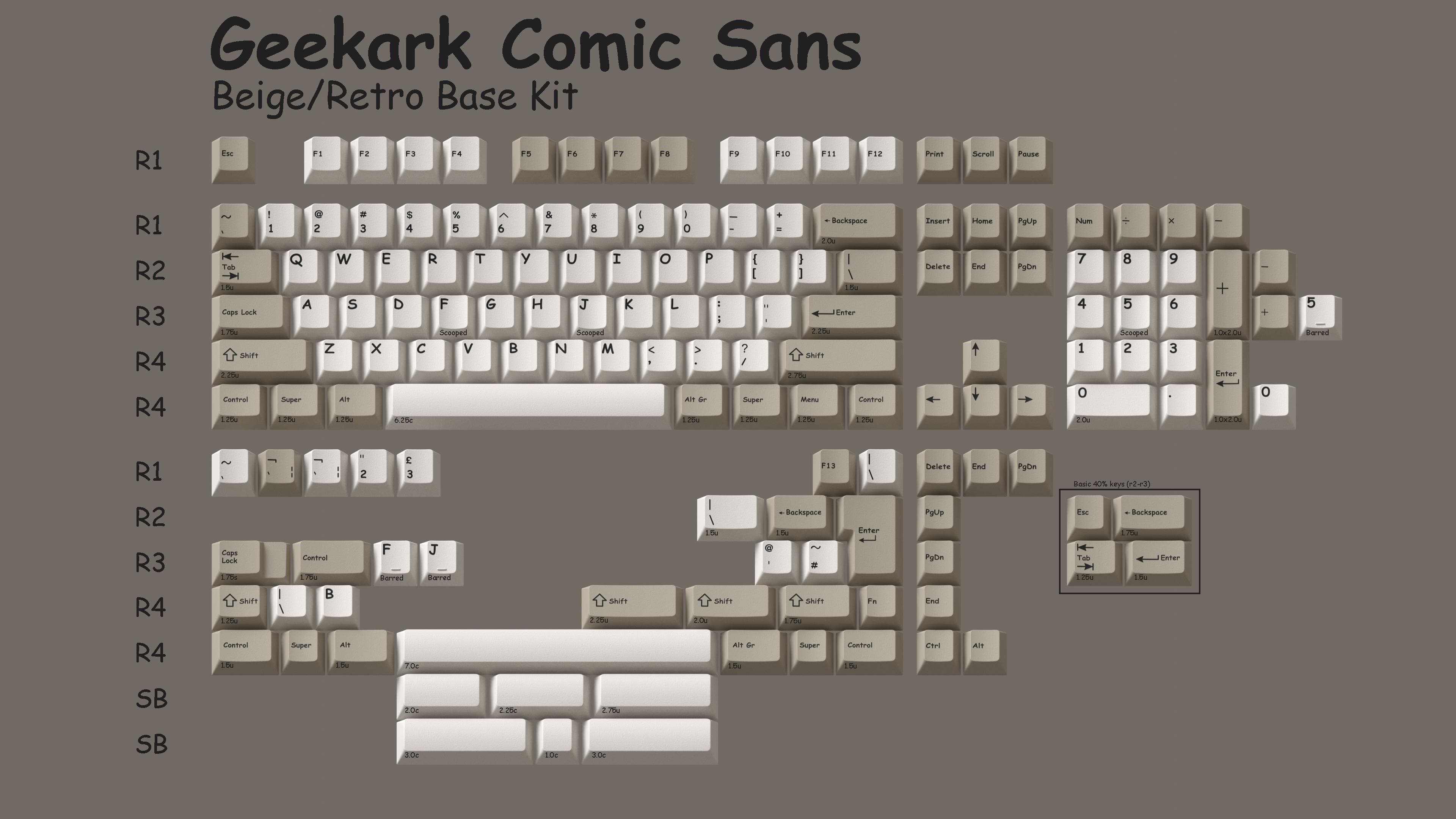 Geekark Comic Sans MS Beige/White on Black image 2