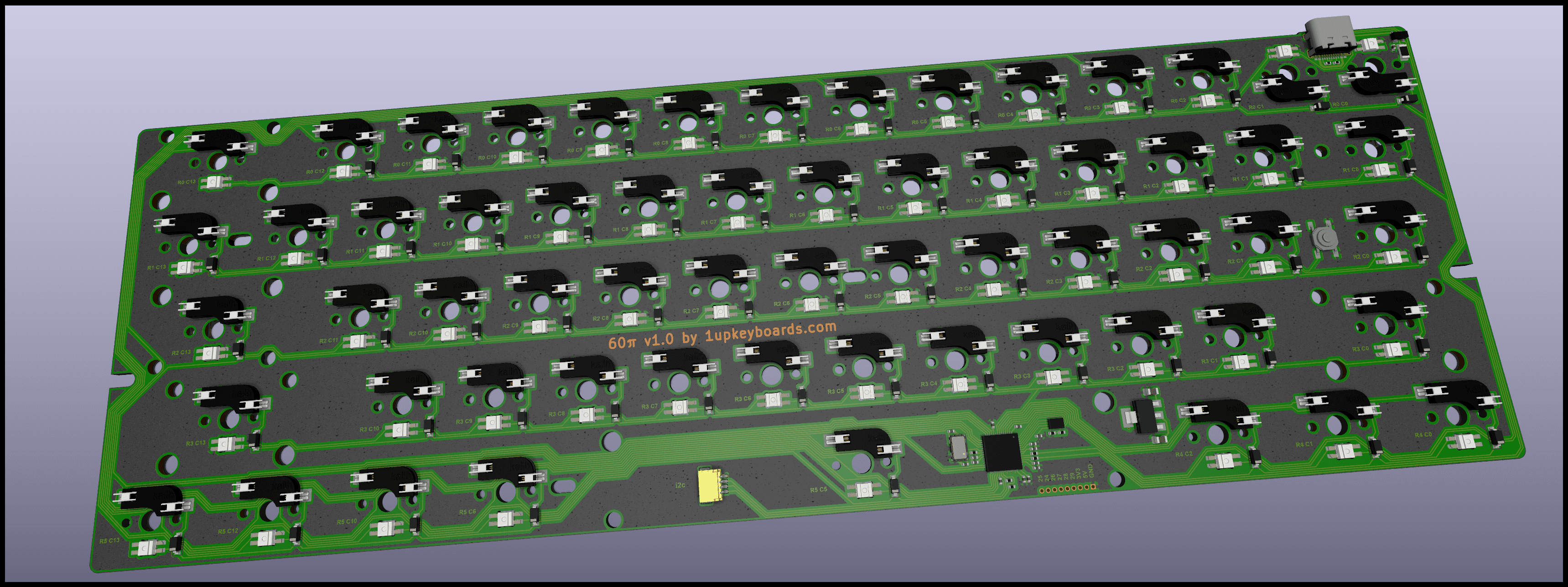 𝝅60 - a RP2040 powered 60% PCB image 2