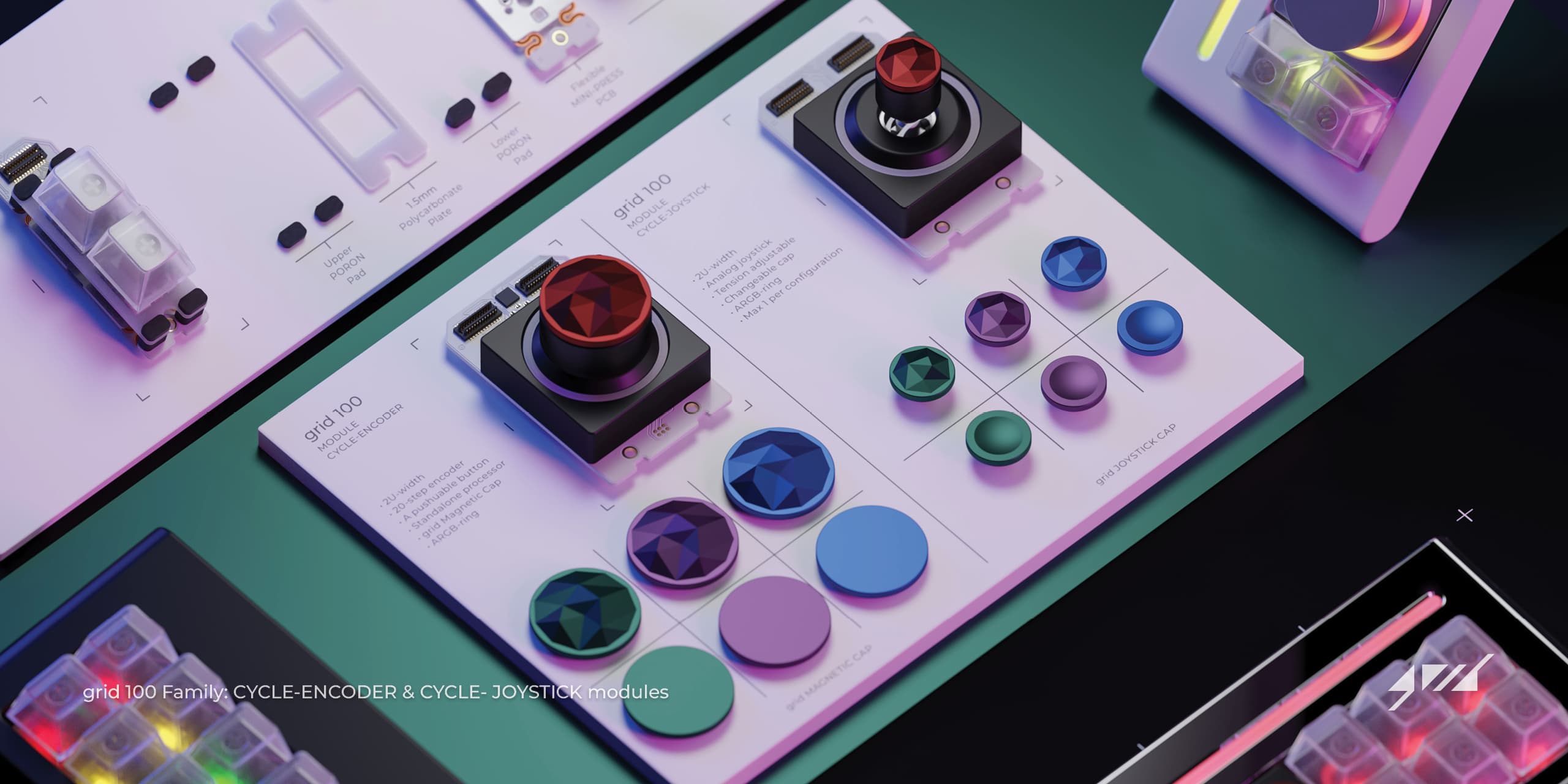 grid 100, 10% modular keypad image 7