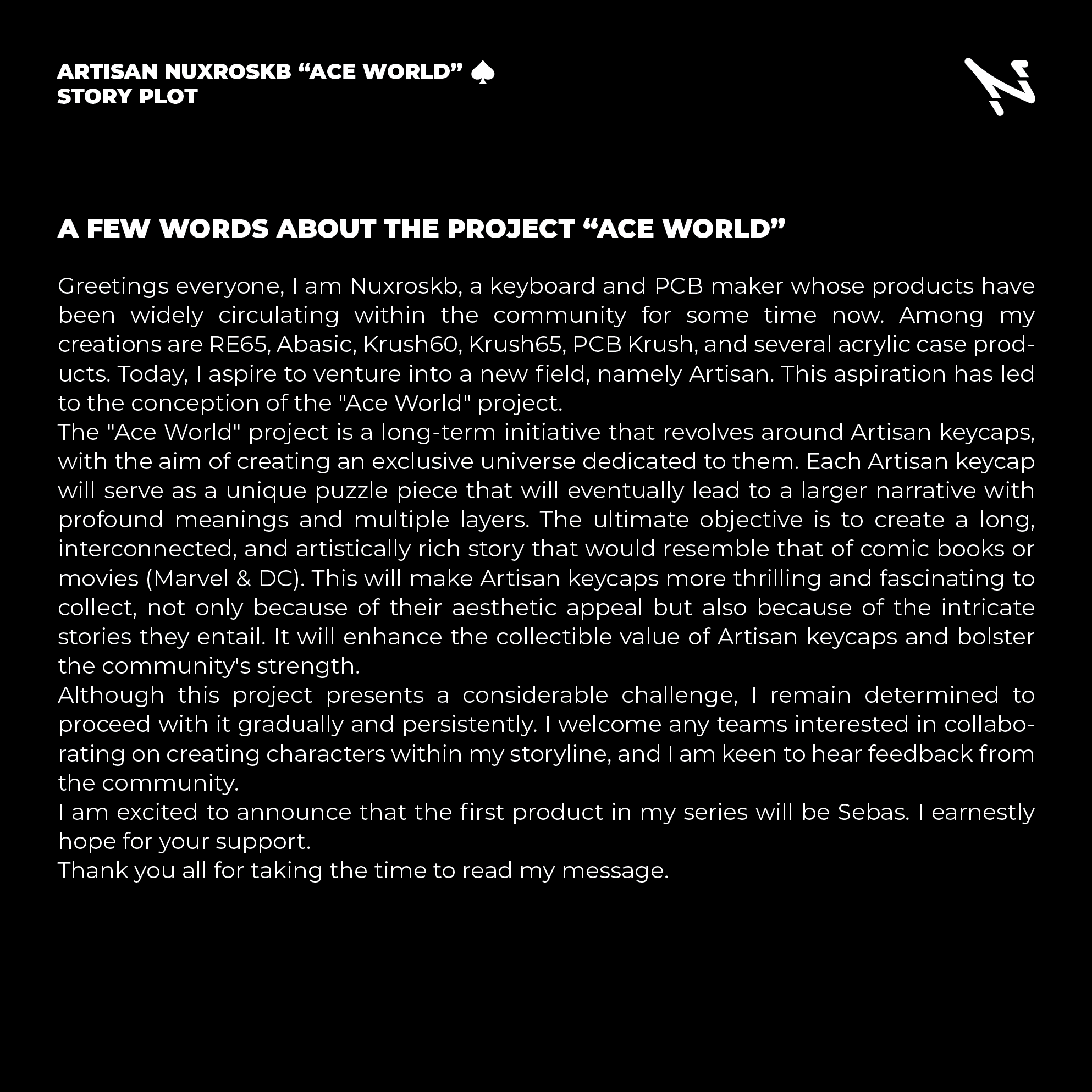 "Ace World" Artisan Project