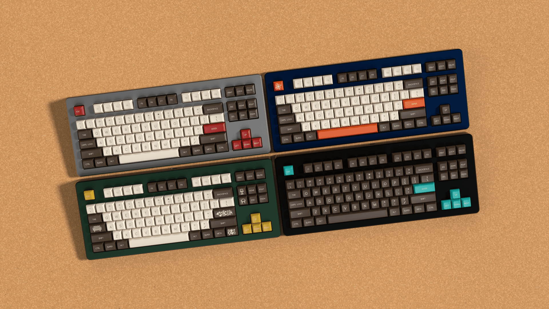 SA Midcentury Modern - *Mats added* Retro beige/brown set image 19