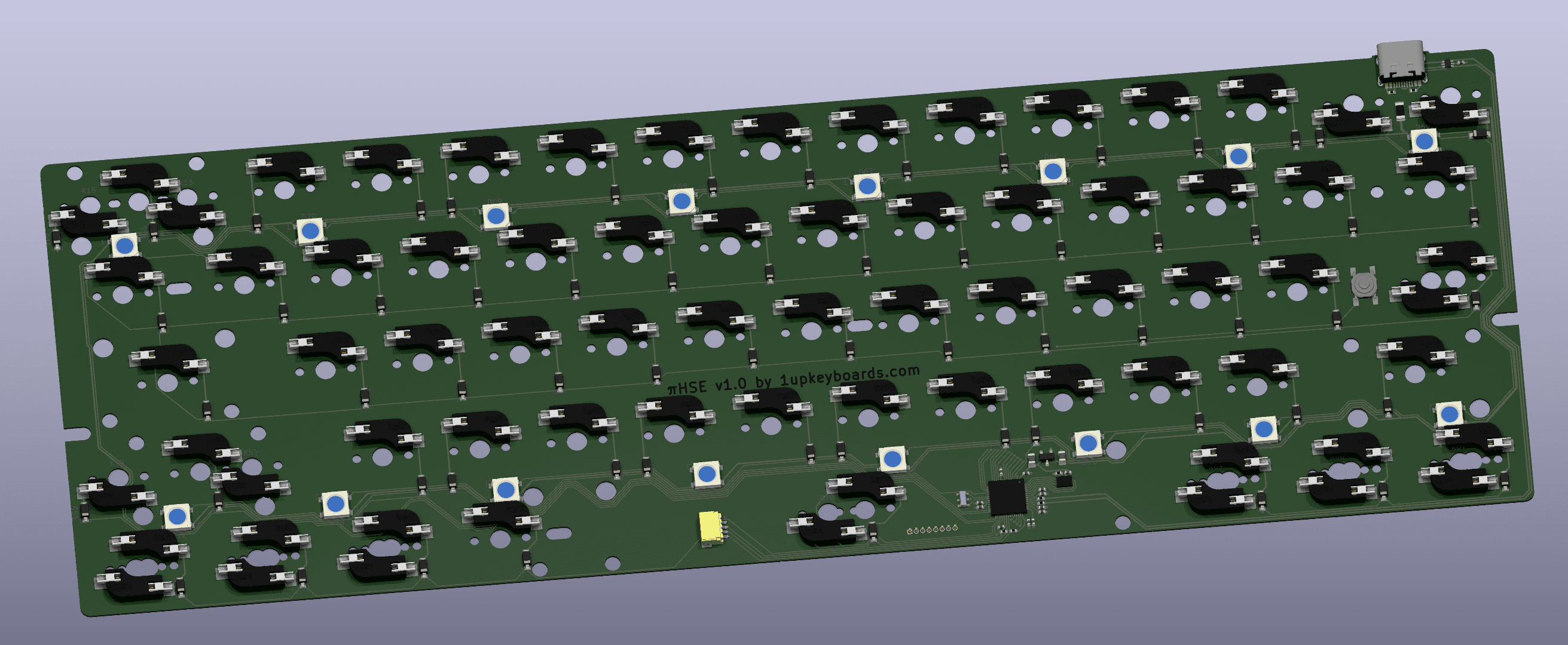 𝝅60 - a RP2040 powered 60% PCB image 4