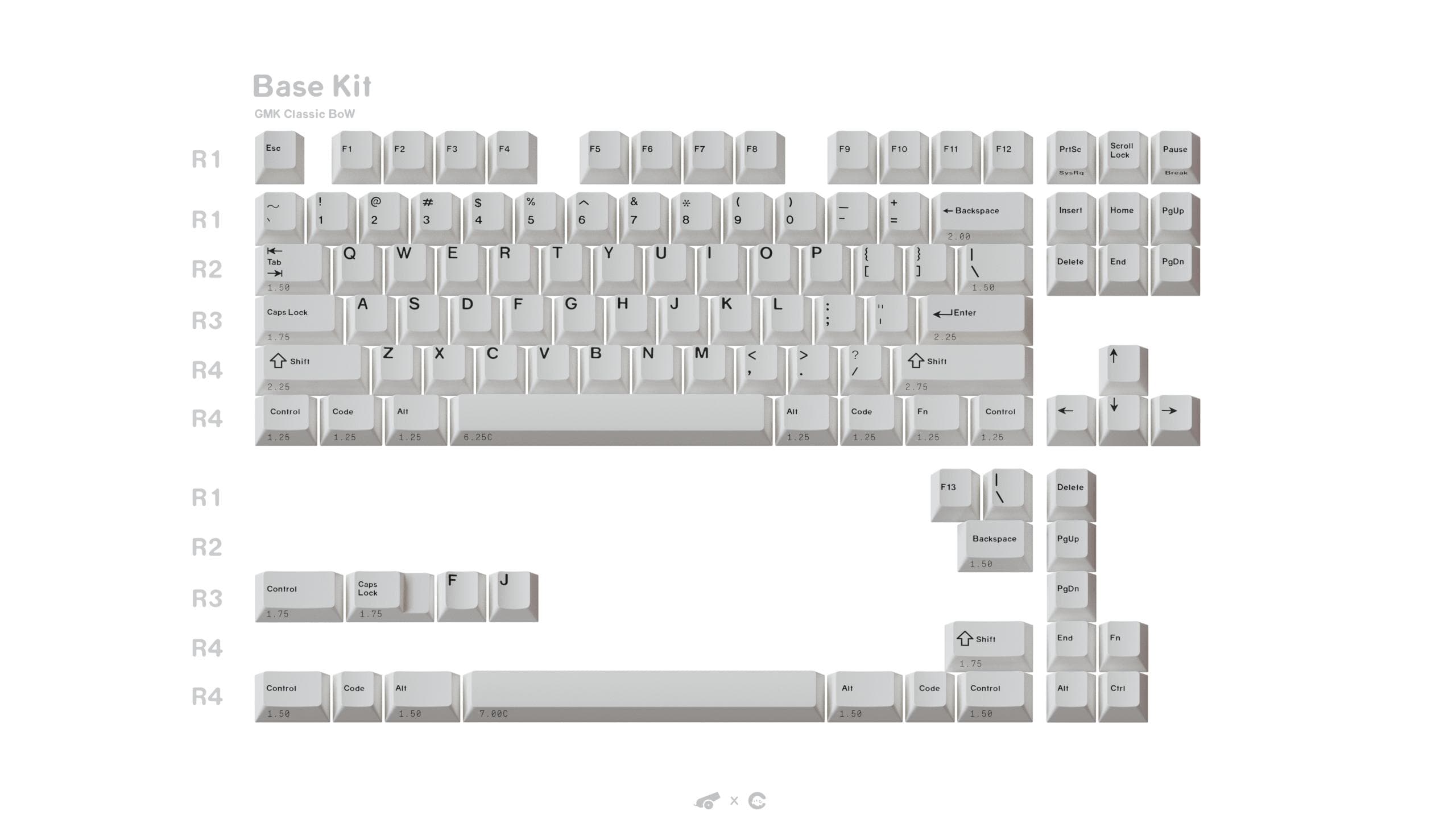 GMK Classic Black on White (New Kitting) image 3