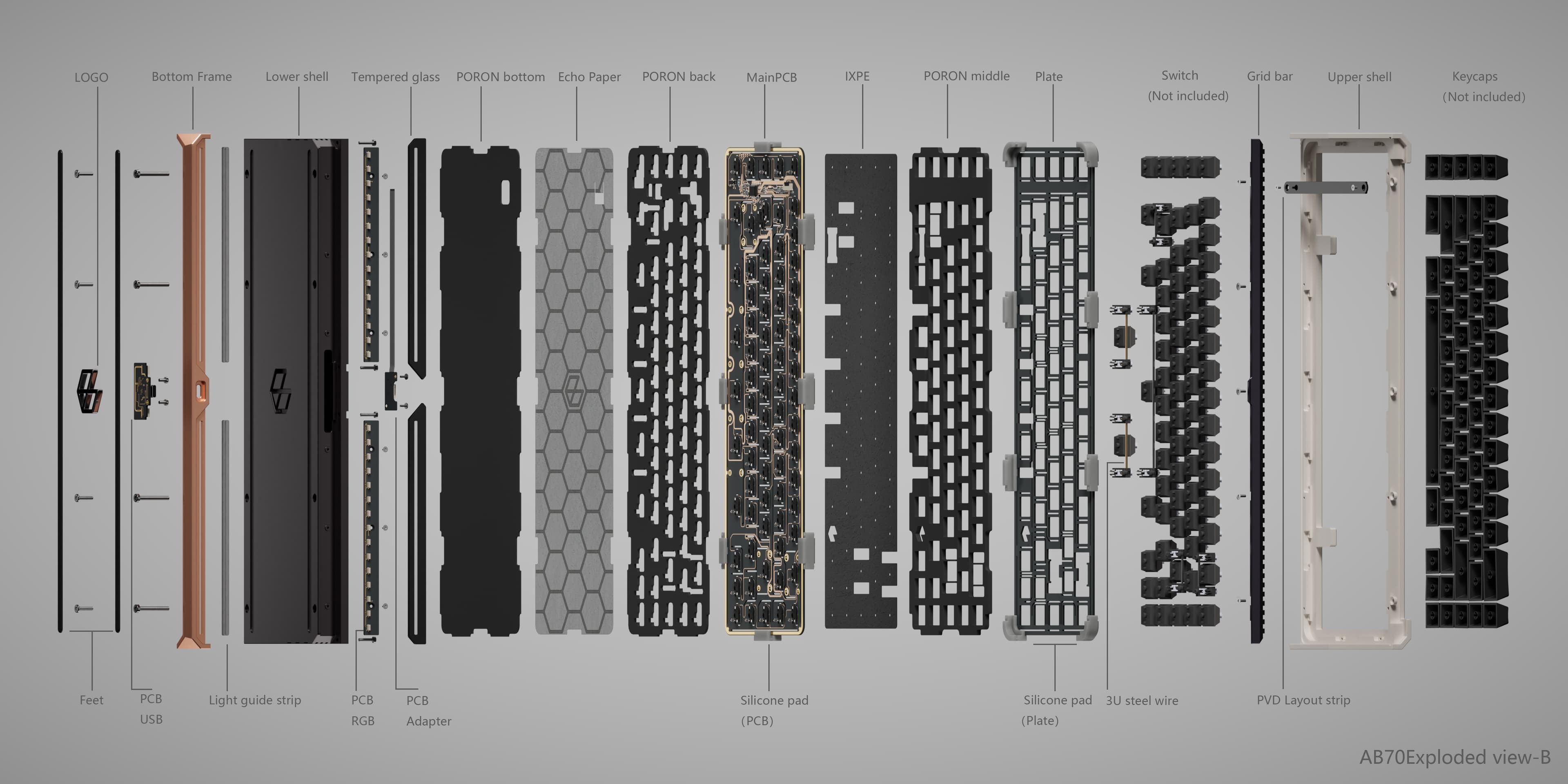 AeroBoard70 & Wrist Rest with new colors of Powder coat image 89