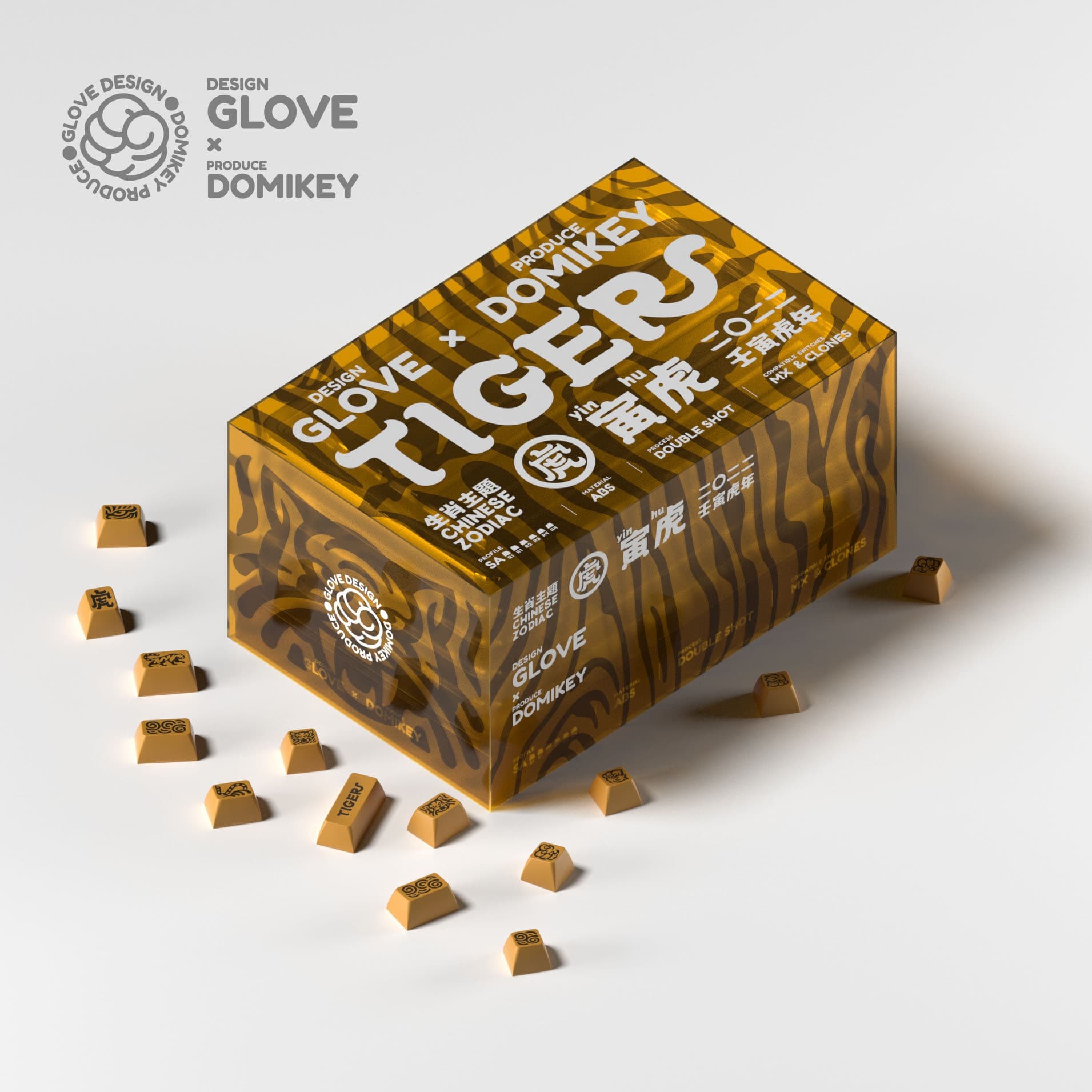 DOMIKEY X GLOVE TIGER SA PROFILE ABS DOUBLESHOT KEYCAPS image 20