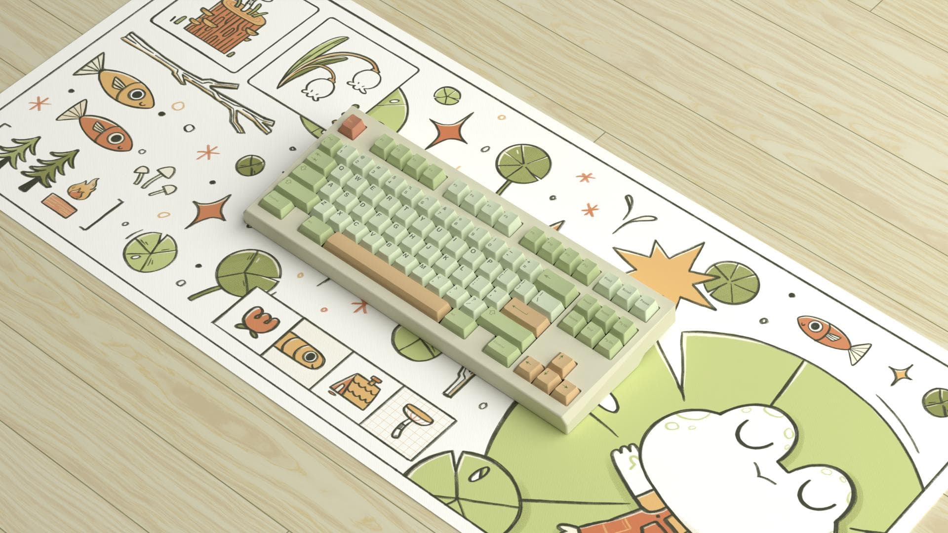 Swamp Frog Desk Mat [Added colorways(now 5!) and vendors list!] image 5
