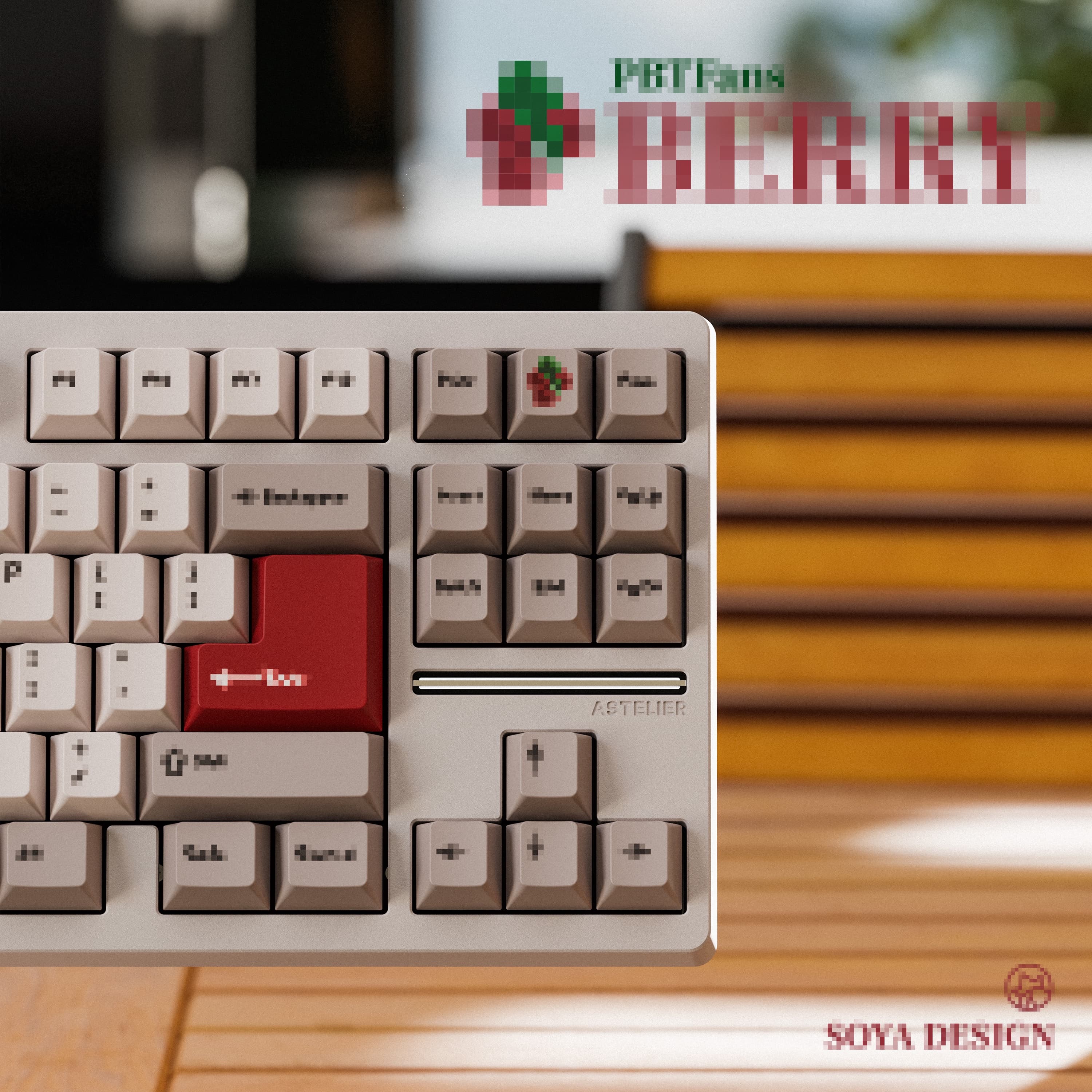 PBTFans Berry -Beige- Keycaps