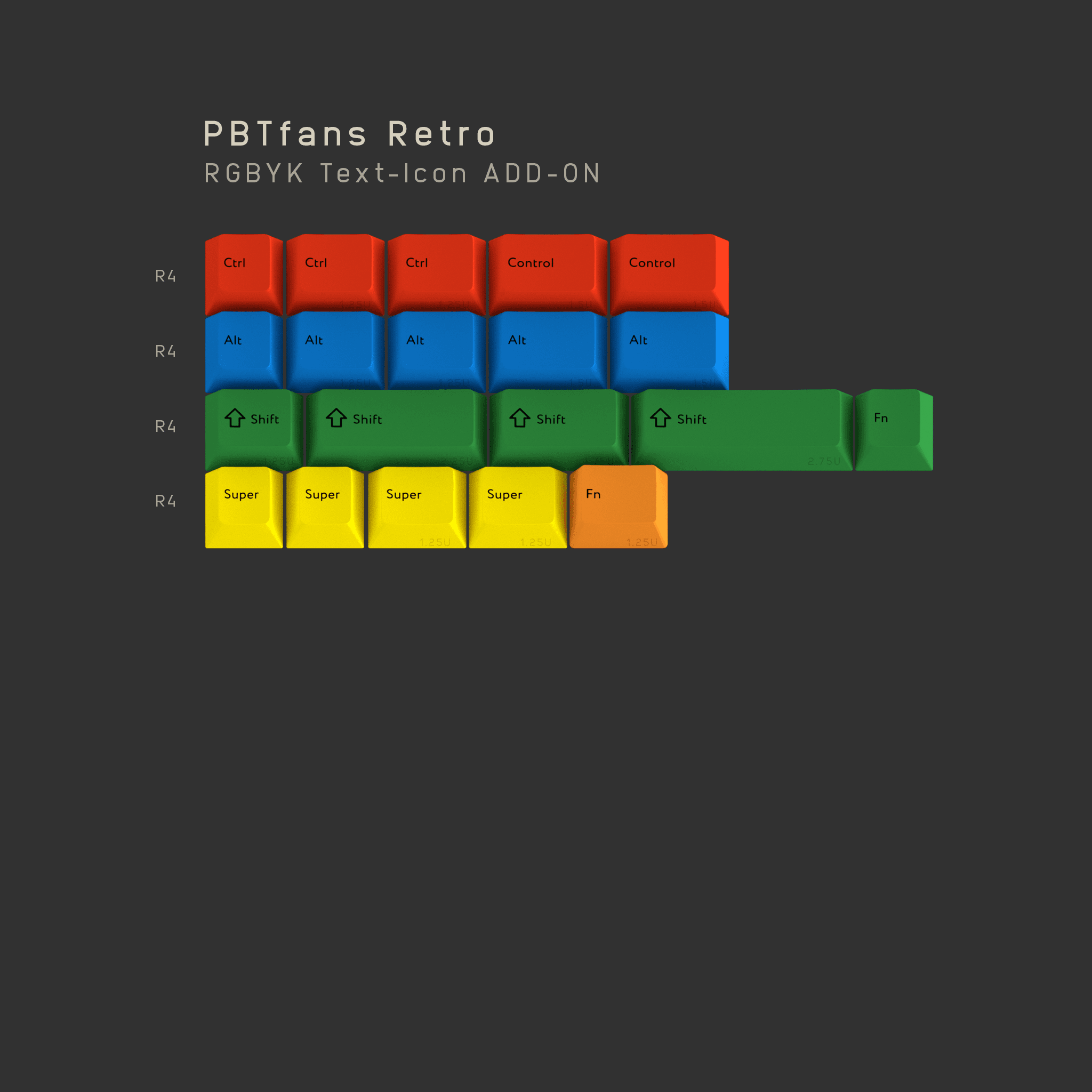 PBTfans Retro | Beige Doubleshot PBT | CMYK & RGBYK Add-on |Added More Kits image 5
