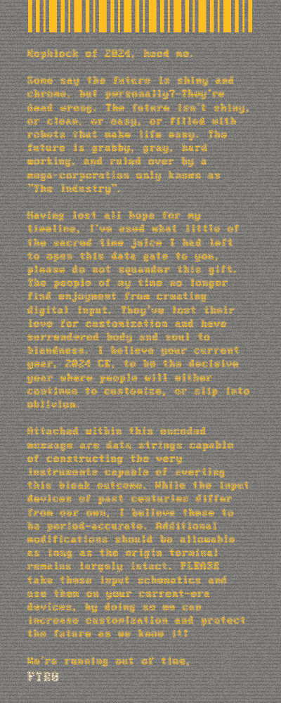 GMK CYL FTRO - A Message From The Future! April 5-26th, 2024 image 4