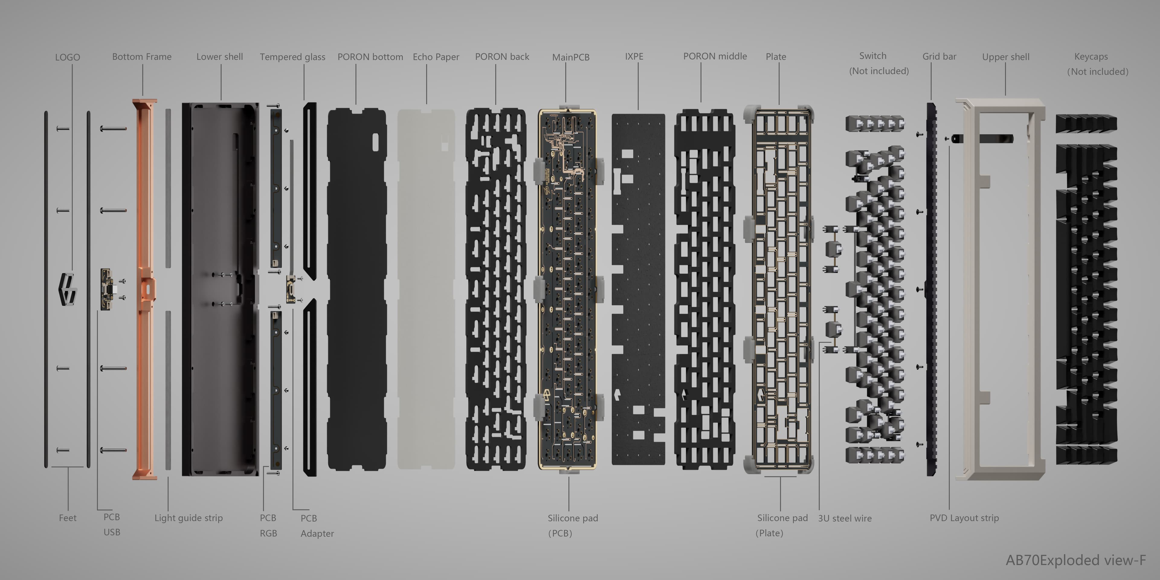 AeroBoard70 & Wrist Rest with new colors of Powder coat image 88