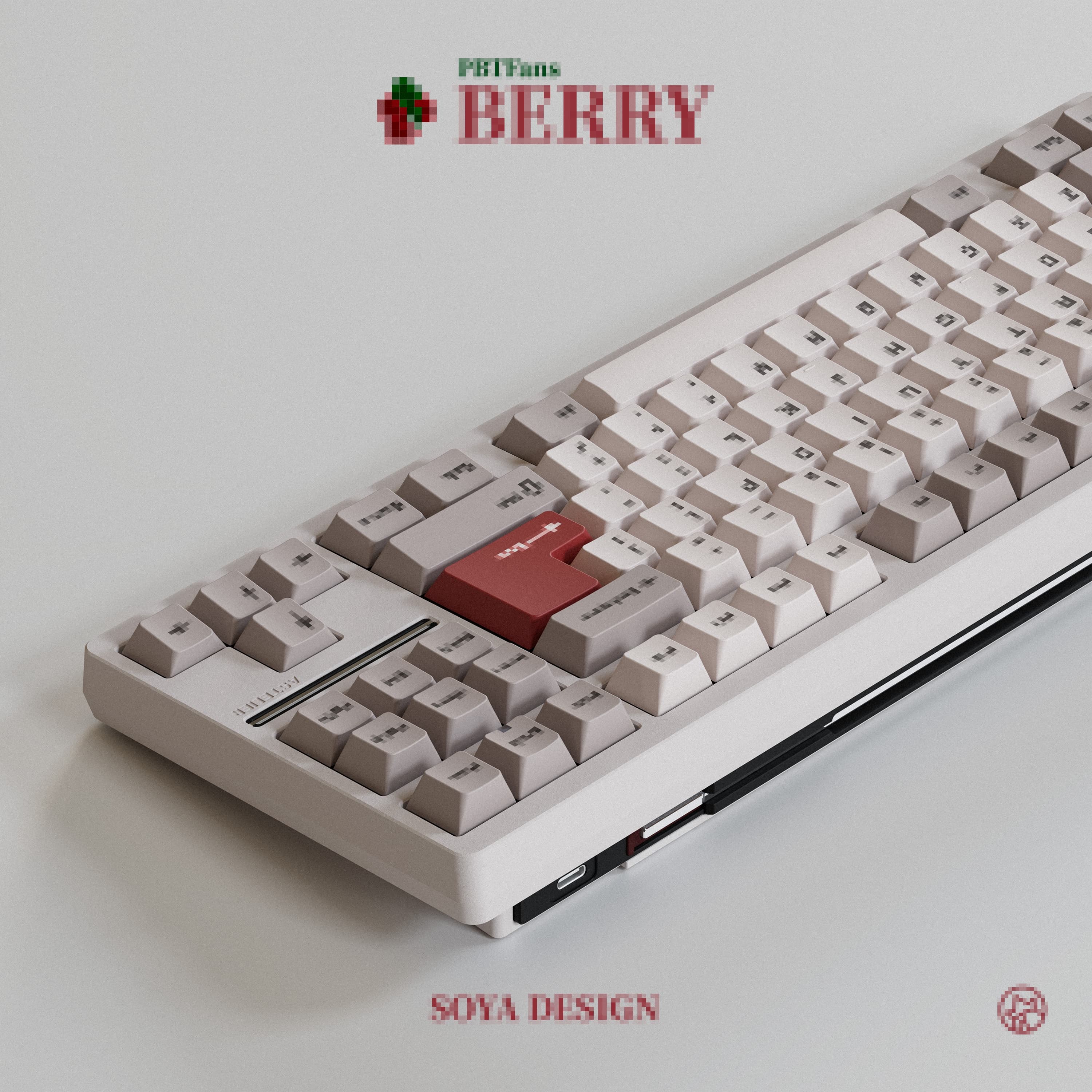 PBTFans Berry -Beige- Keycaps image 4