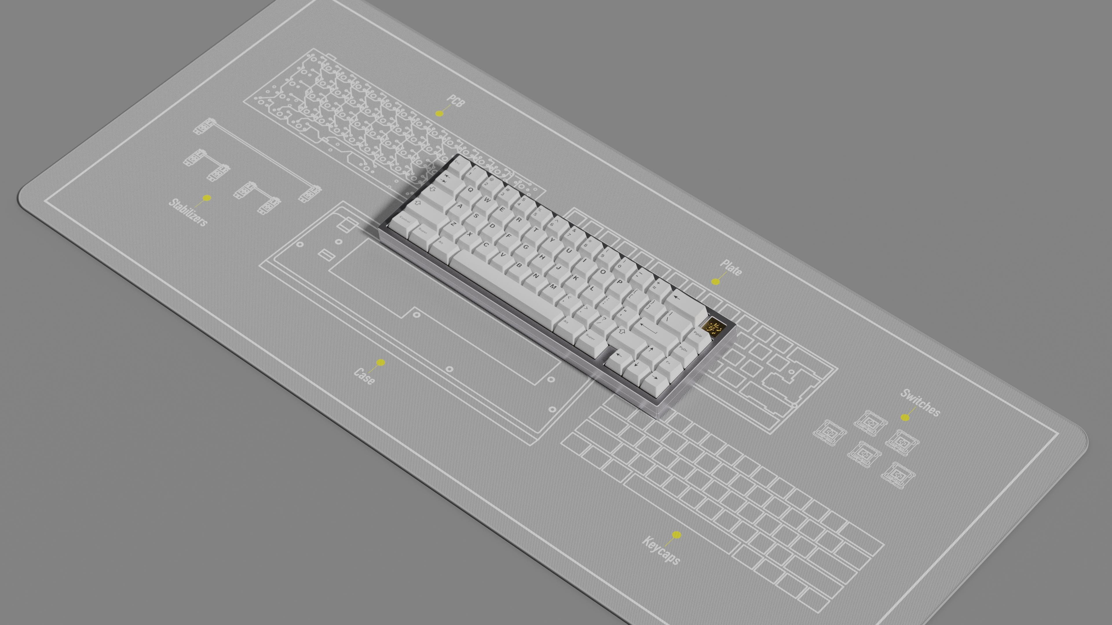 Keeb Anatomy Deskmat [Updated design base on feedback] image 10