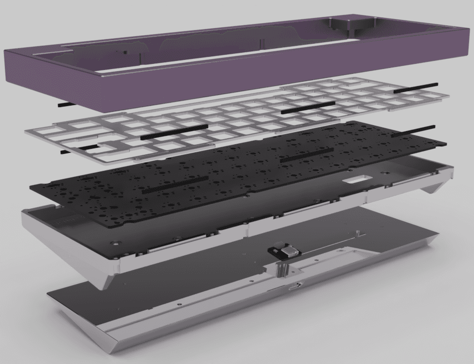 AENA HHKB(60%) - Silicon tube, Poron gasket, Top, Tube top image 7
