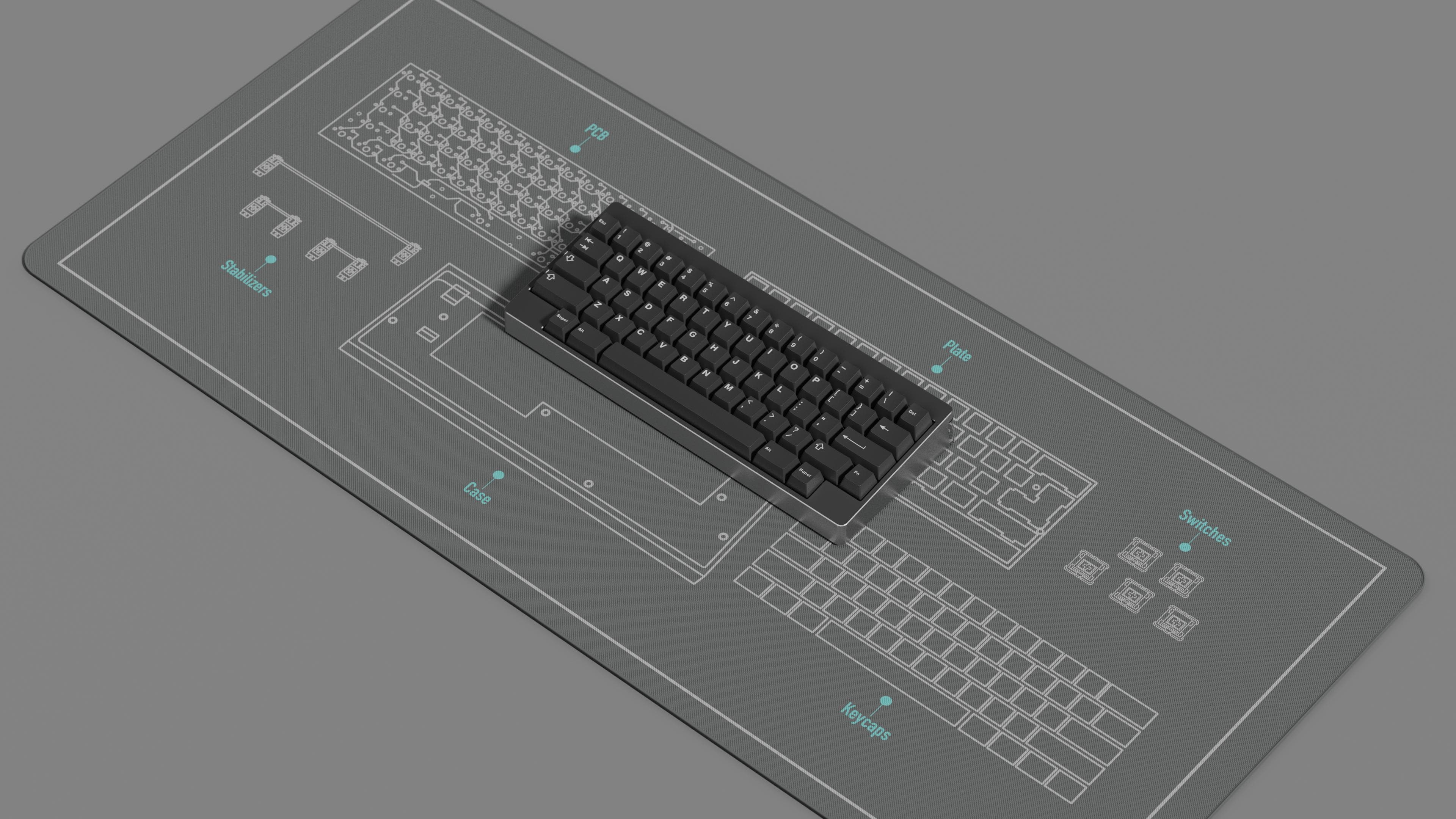 Keeb Anatomy Deskmat [Updated design base on feedback] image 14