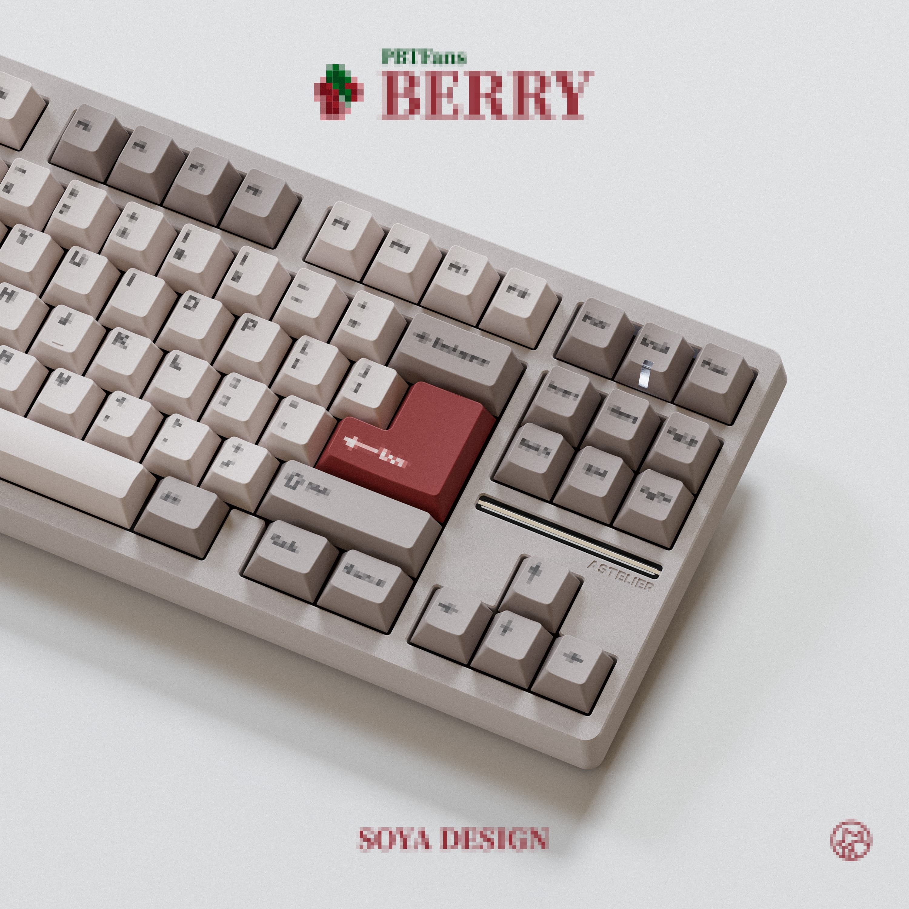 PBTFans Berry -Beige- Keycaps image 3