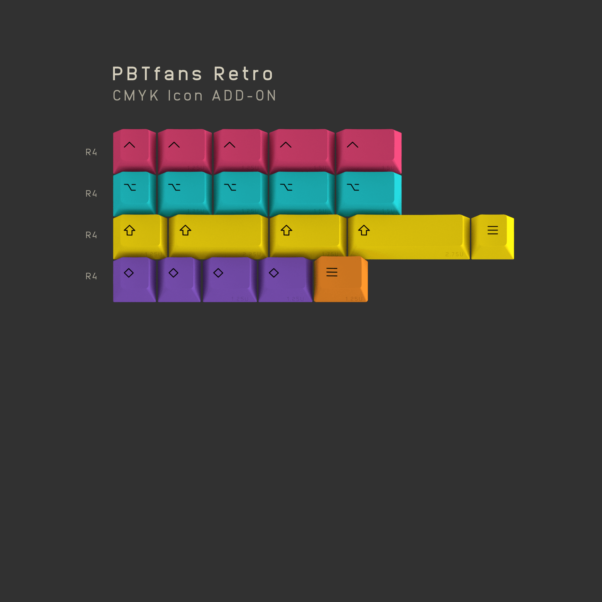 PBTfans Retro | Beige Doubleshot PBT | CMYK & RGBYK Add-on |Added More Kits image 8